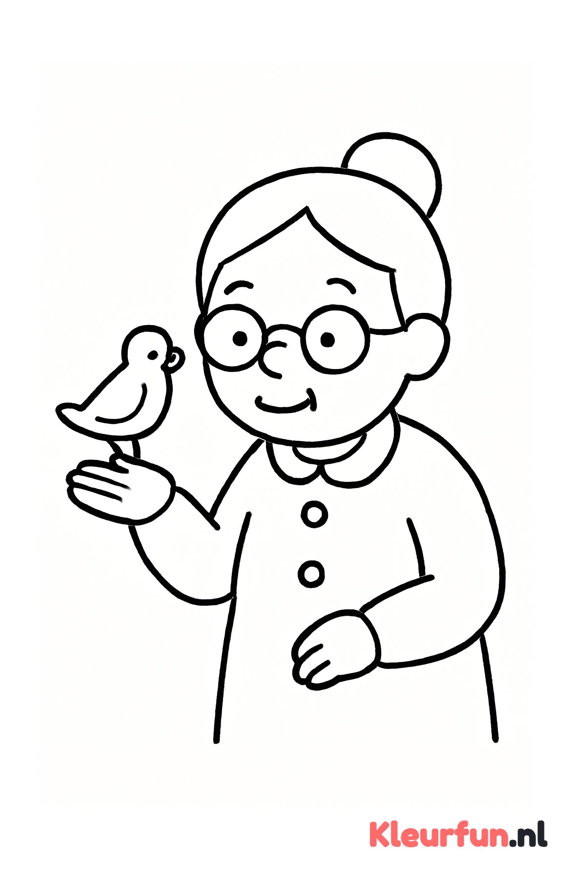 Oma met Vogel
