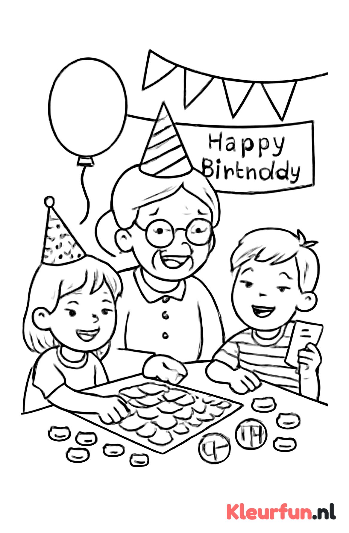 Oma speelt spelletjes