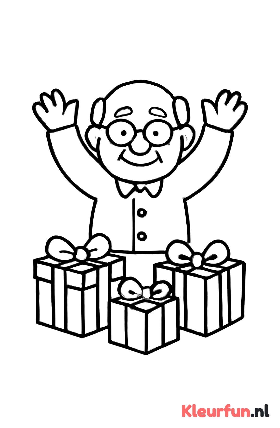 Opa met Cadeaus