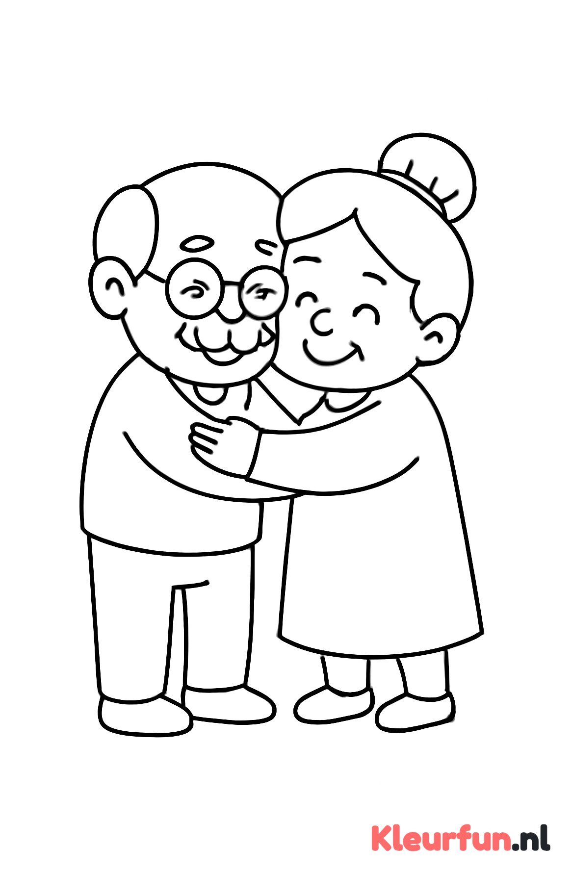 Opa en Oma Knuffelen