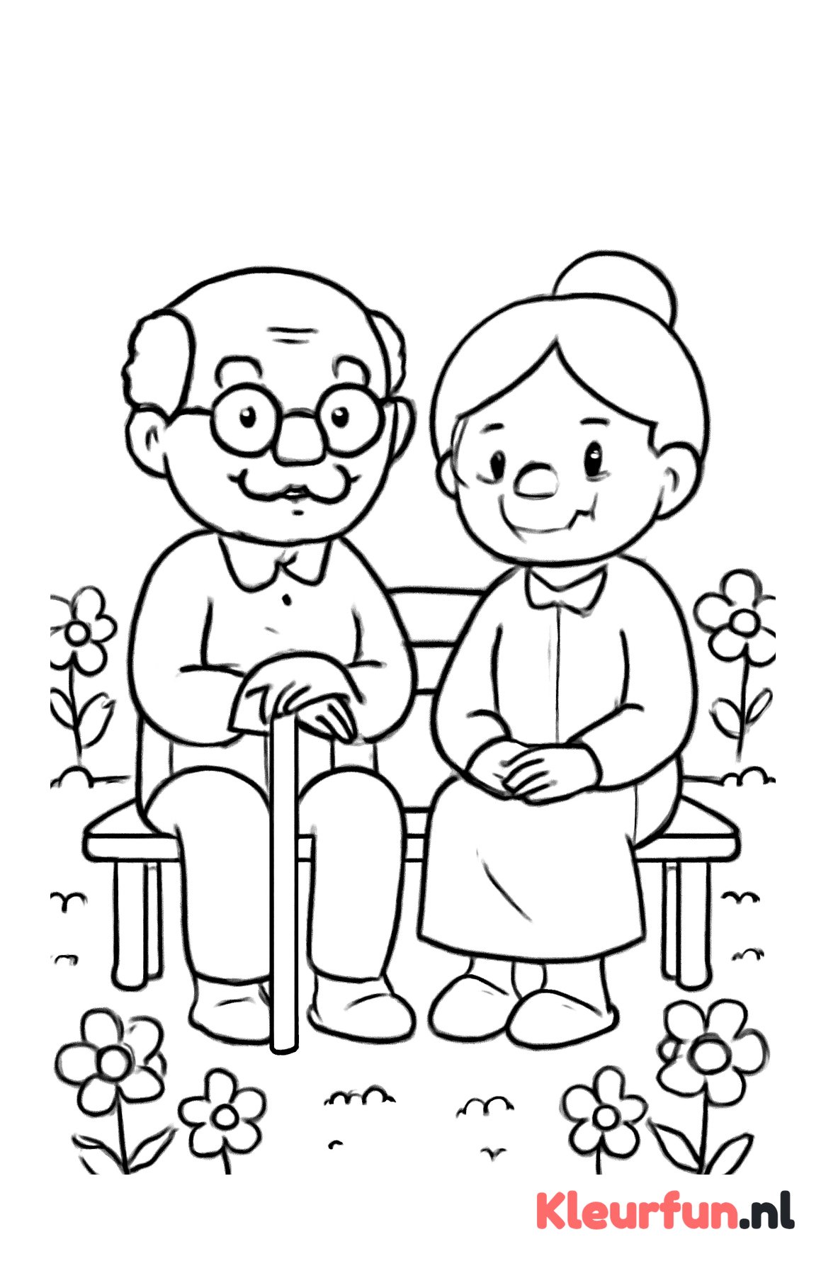 Opa en Oma in de Tuin