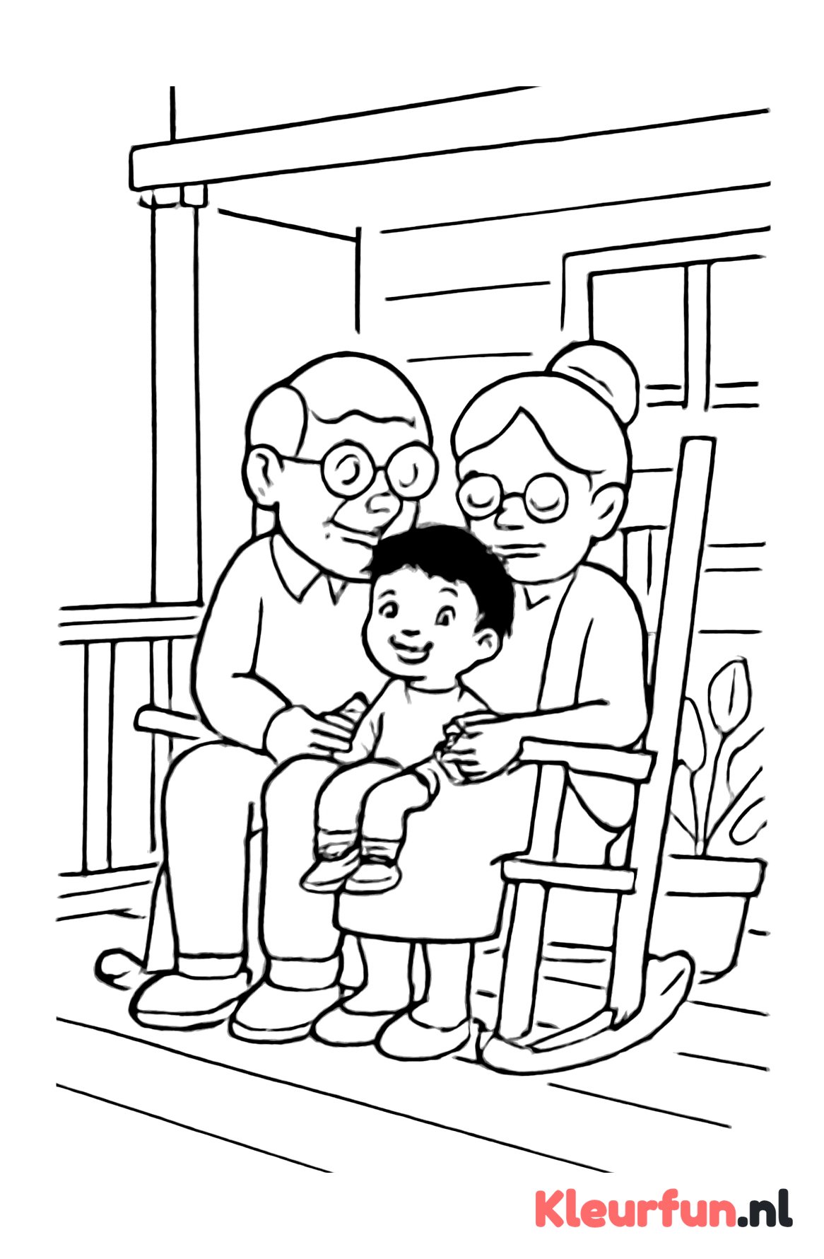 Opa en Oma op de Veranda