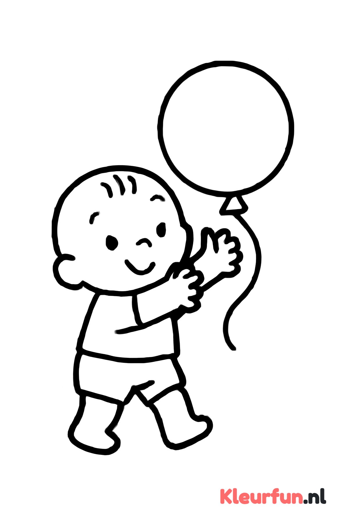 Peuter met ballonnen