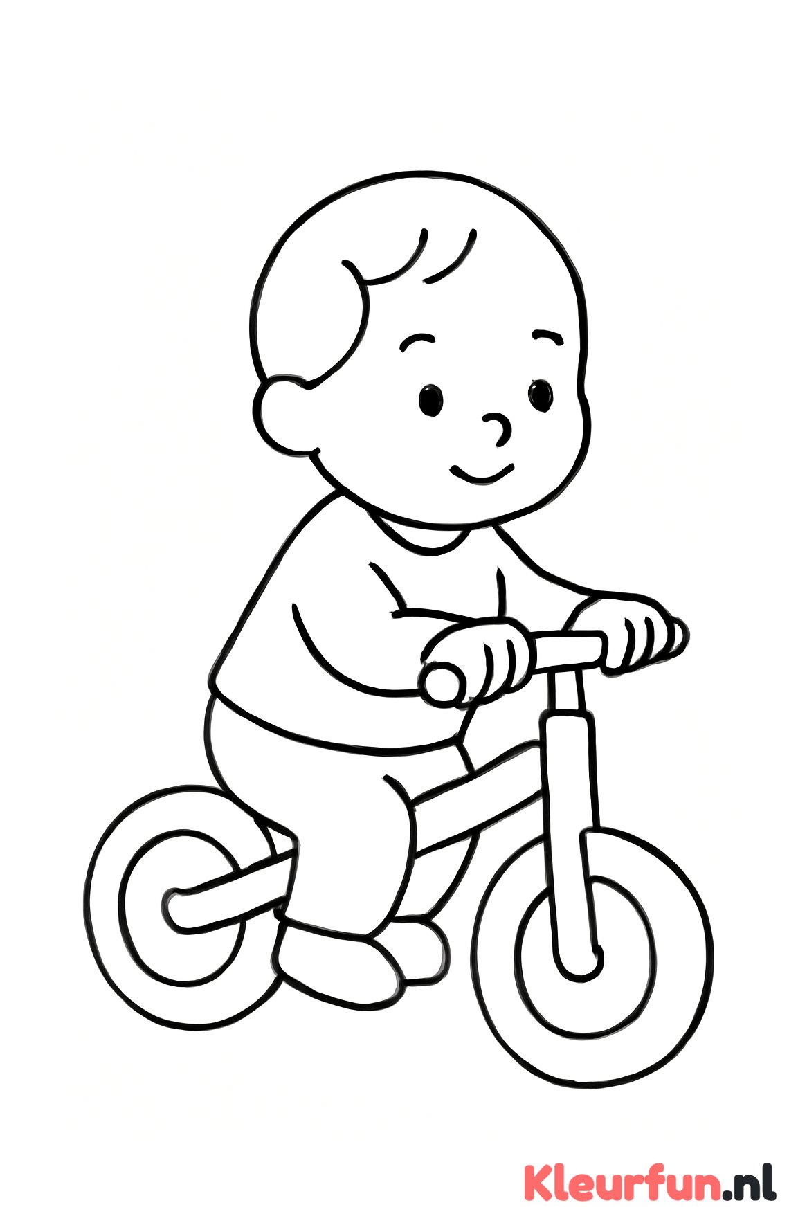 Peuter op loopfiets