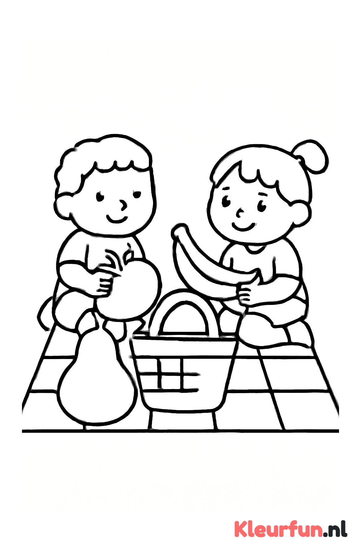 Peuters houden picknick