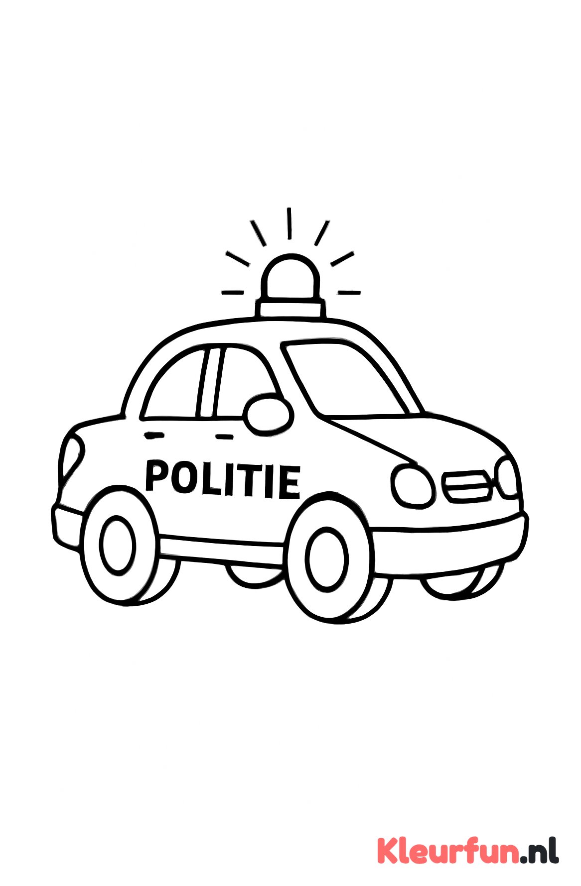 Politieauto met zwaailicht