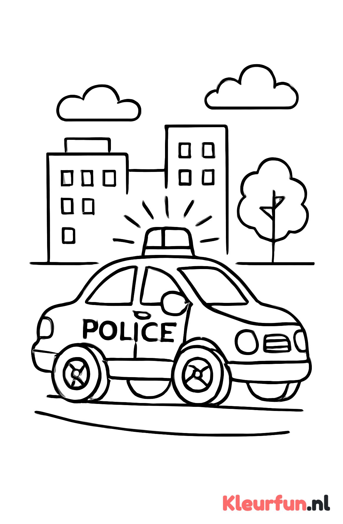 Politieauto met sirene