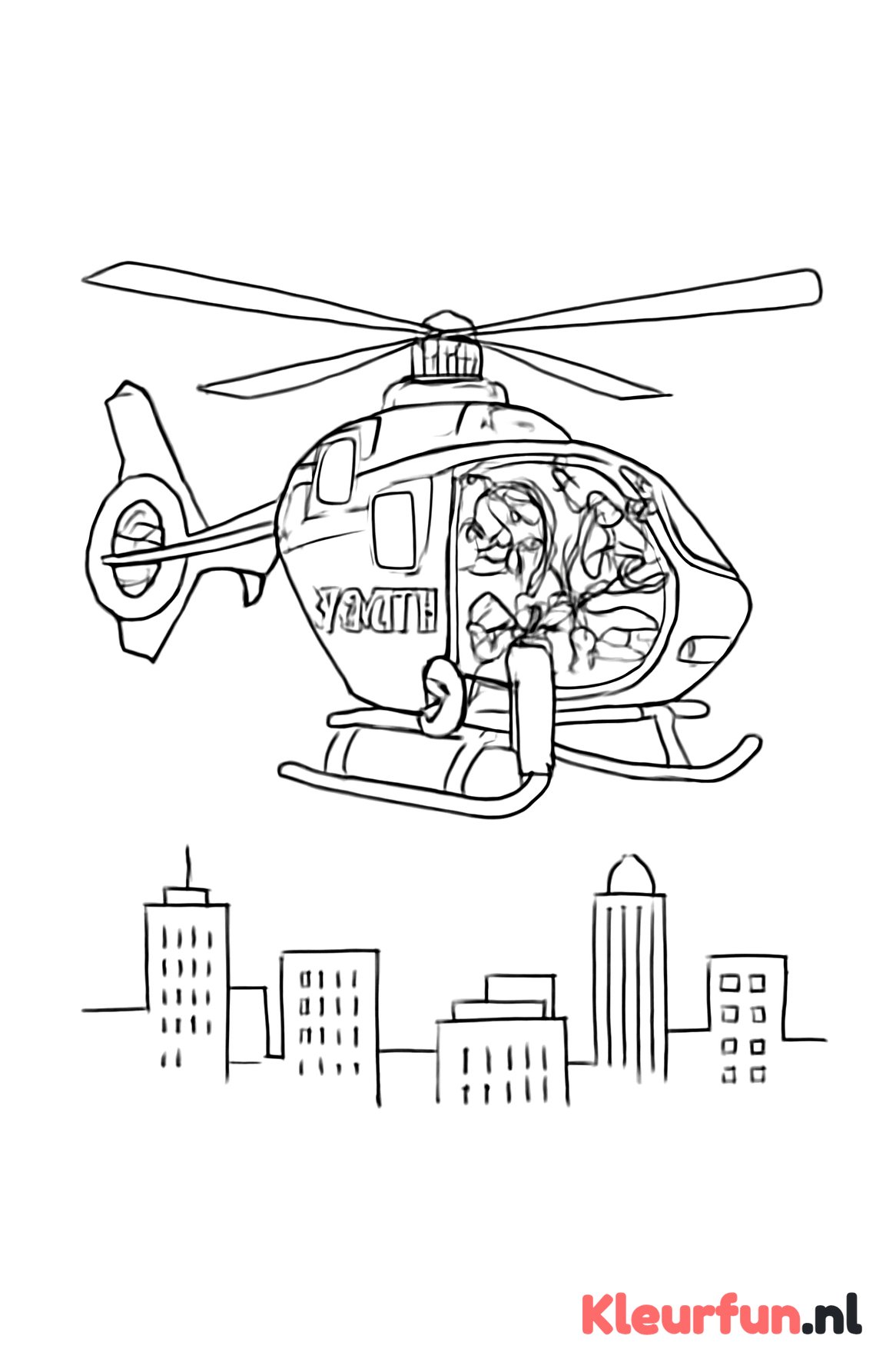 Politiehelikopter in actie