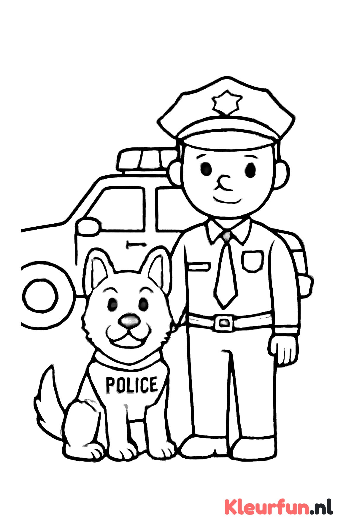 Politiehond met politieagent