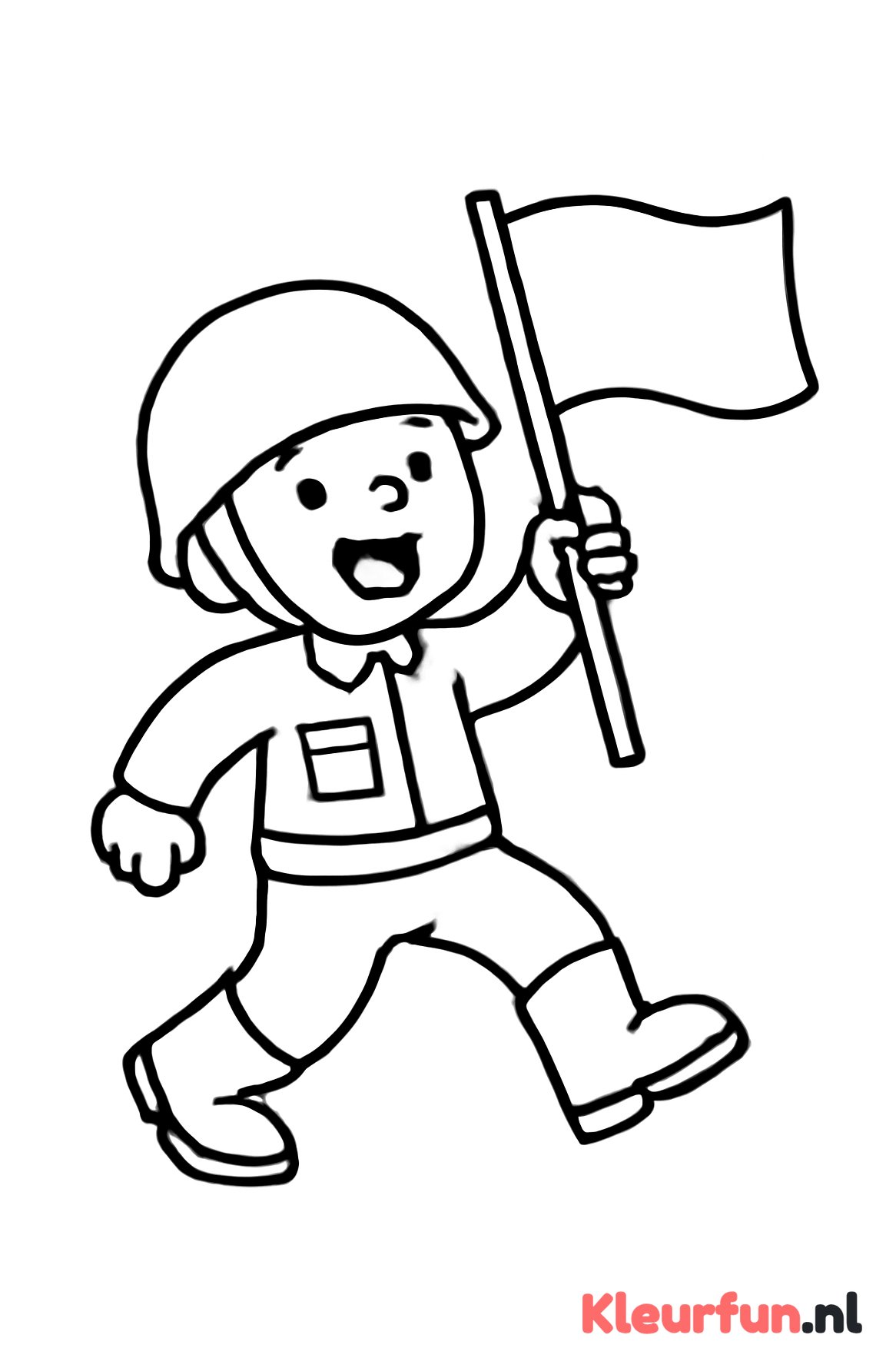 Soldaat met vlag