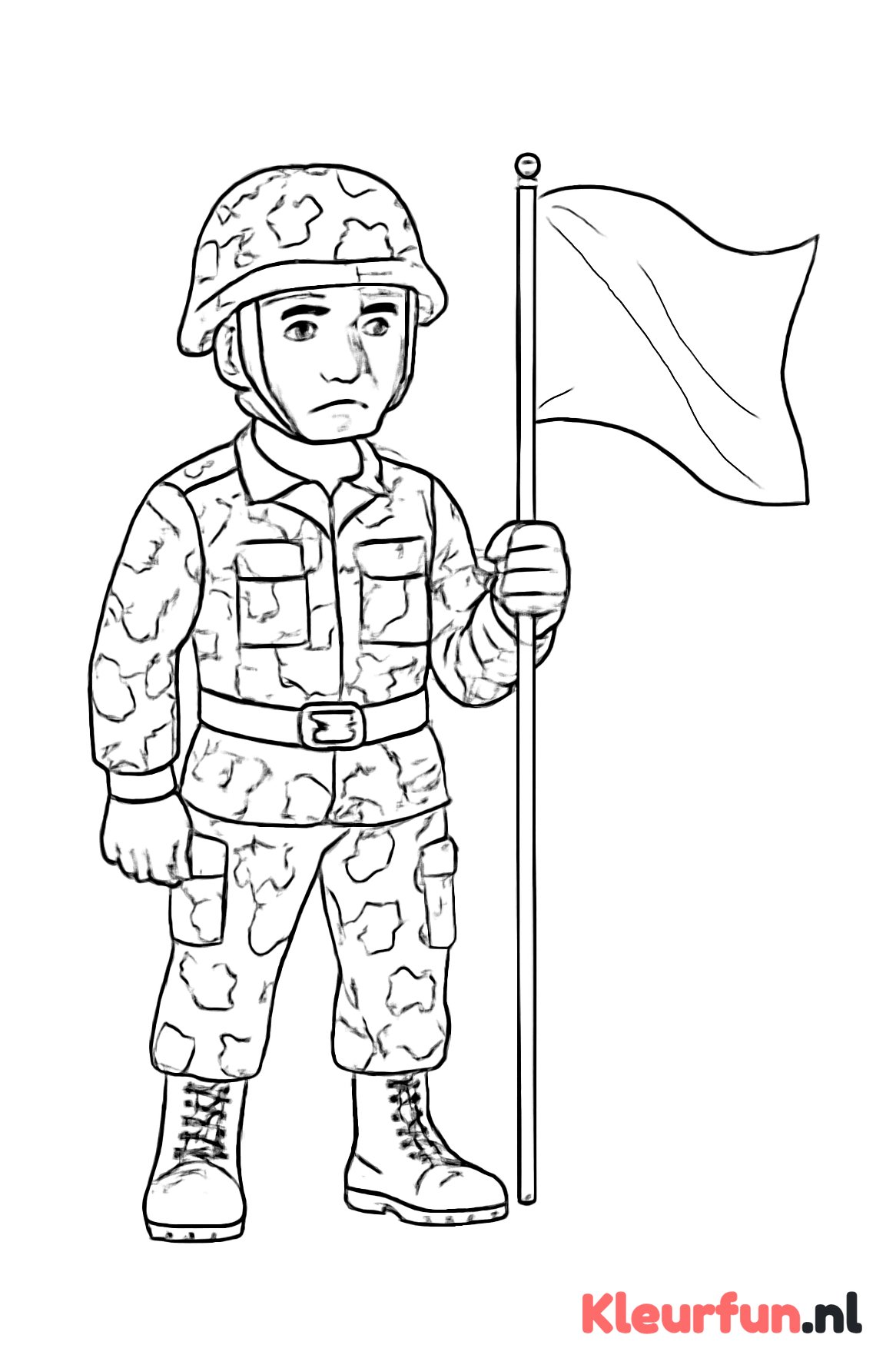 Soldaat met vlag