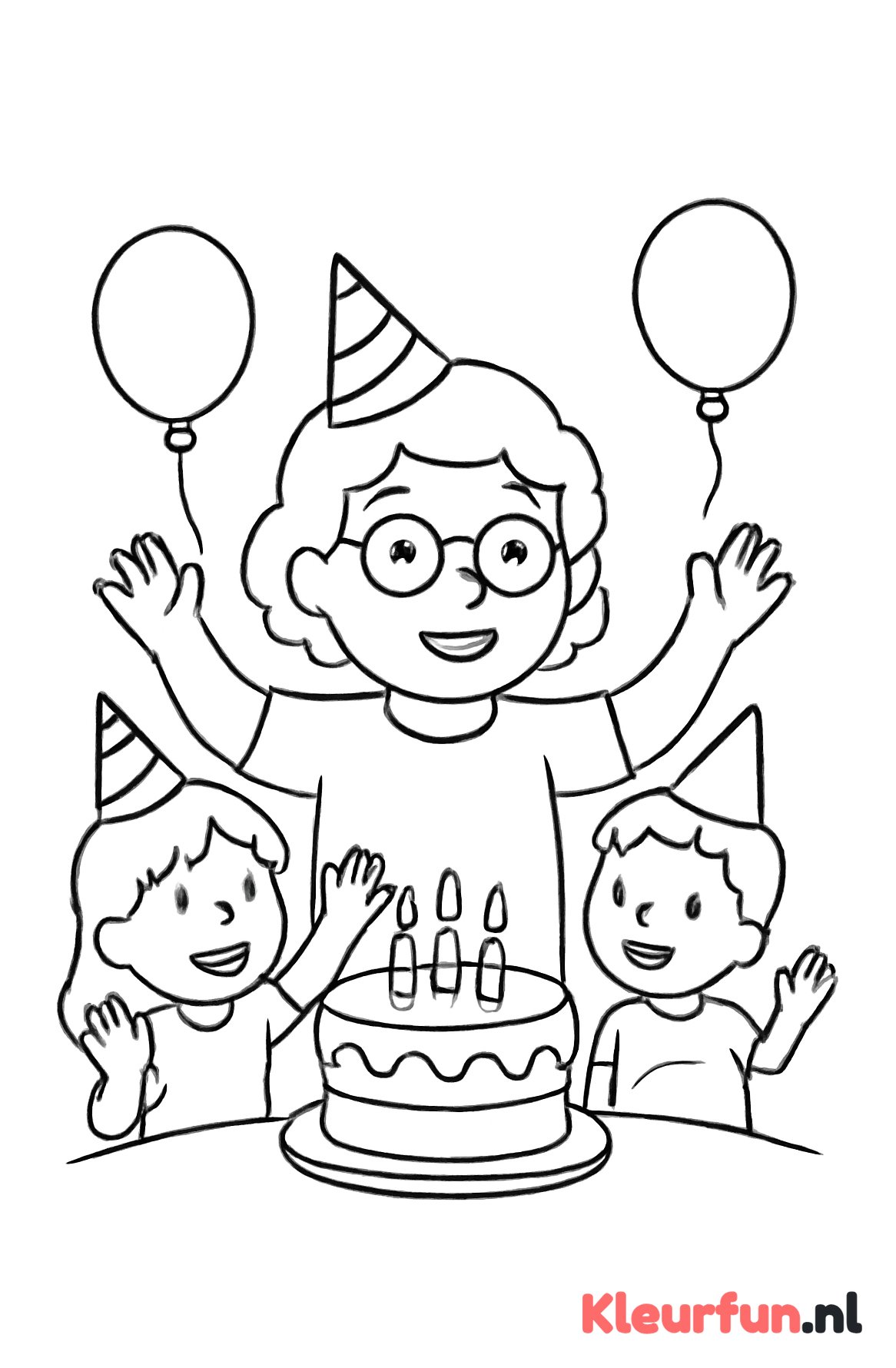 Tante viert verjaardag met kinderen