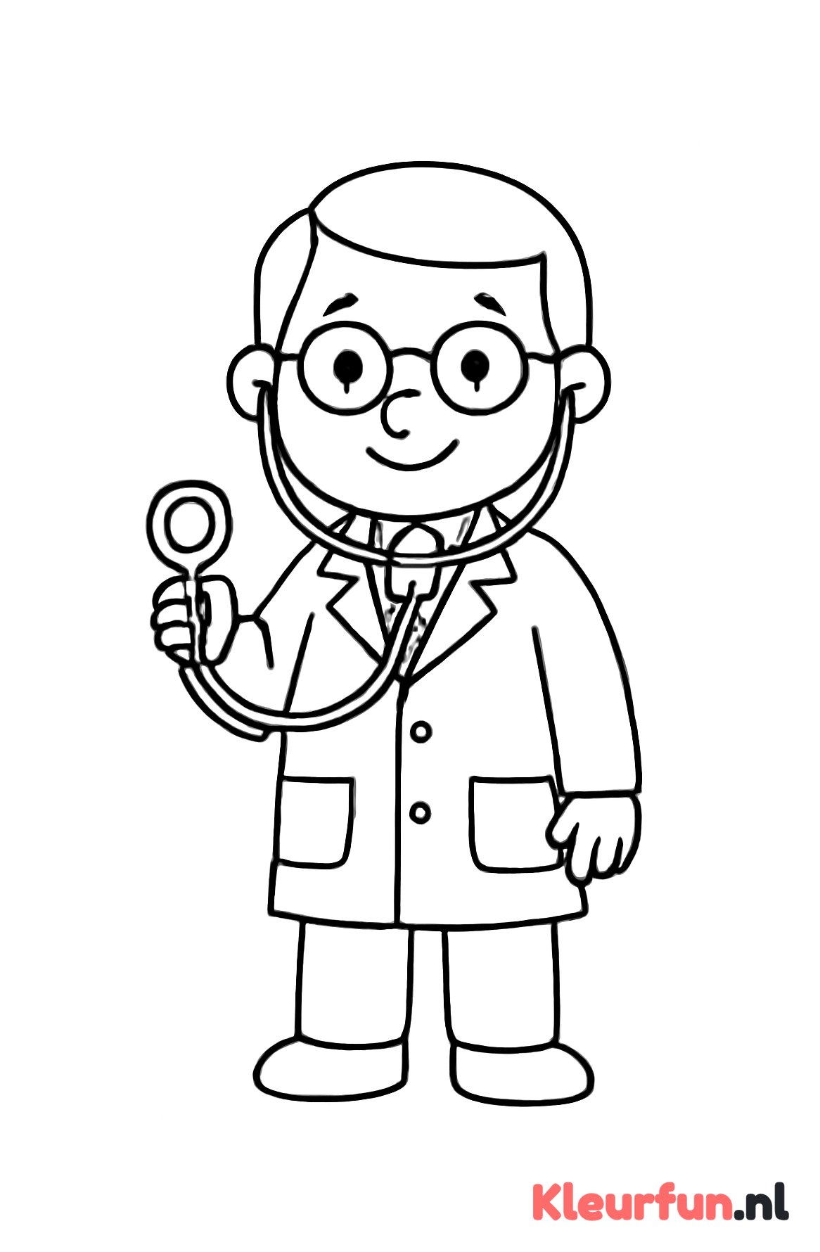 Vriendelijke dokter met stethoscoop