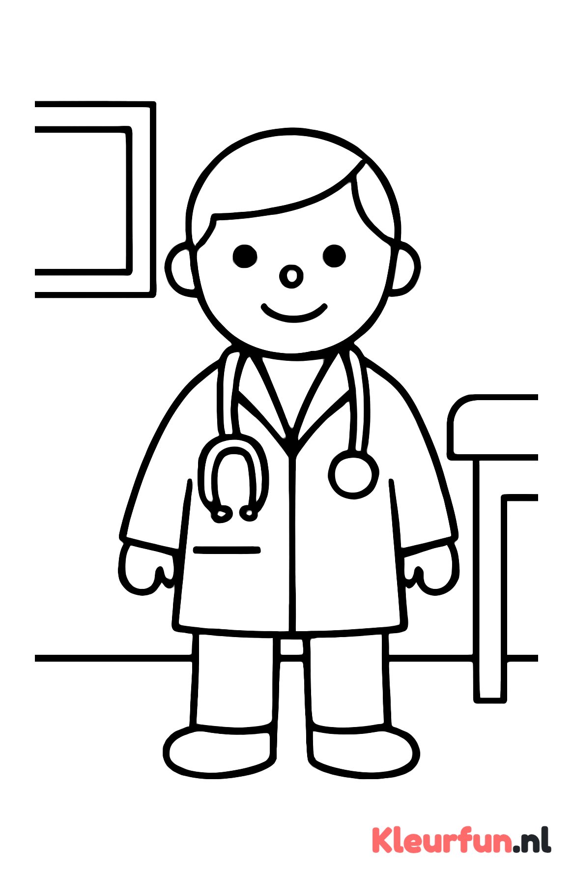 Vriendelijke dokter met stethoscoop