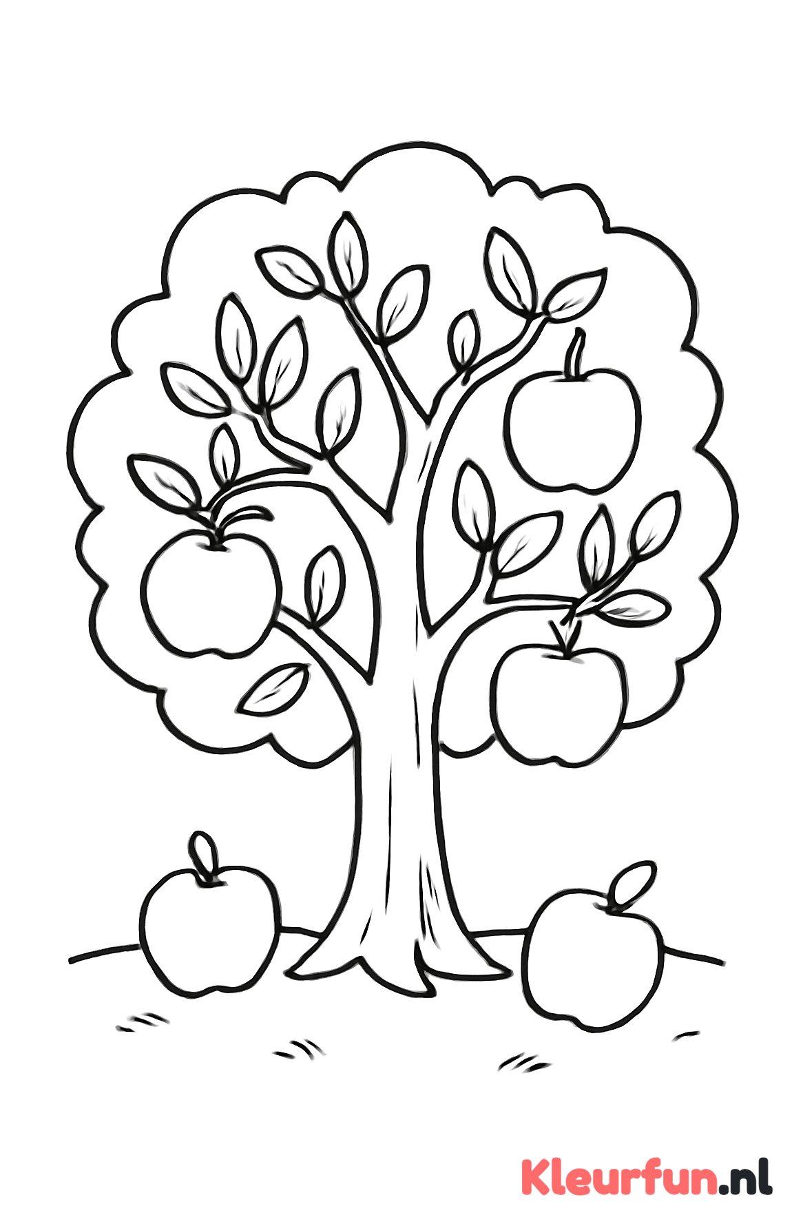 Appelboom met grote appels