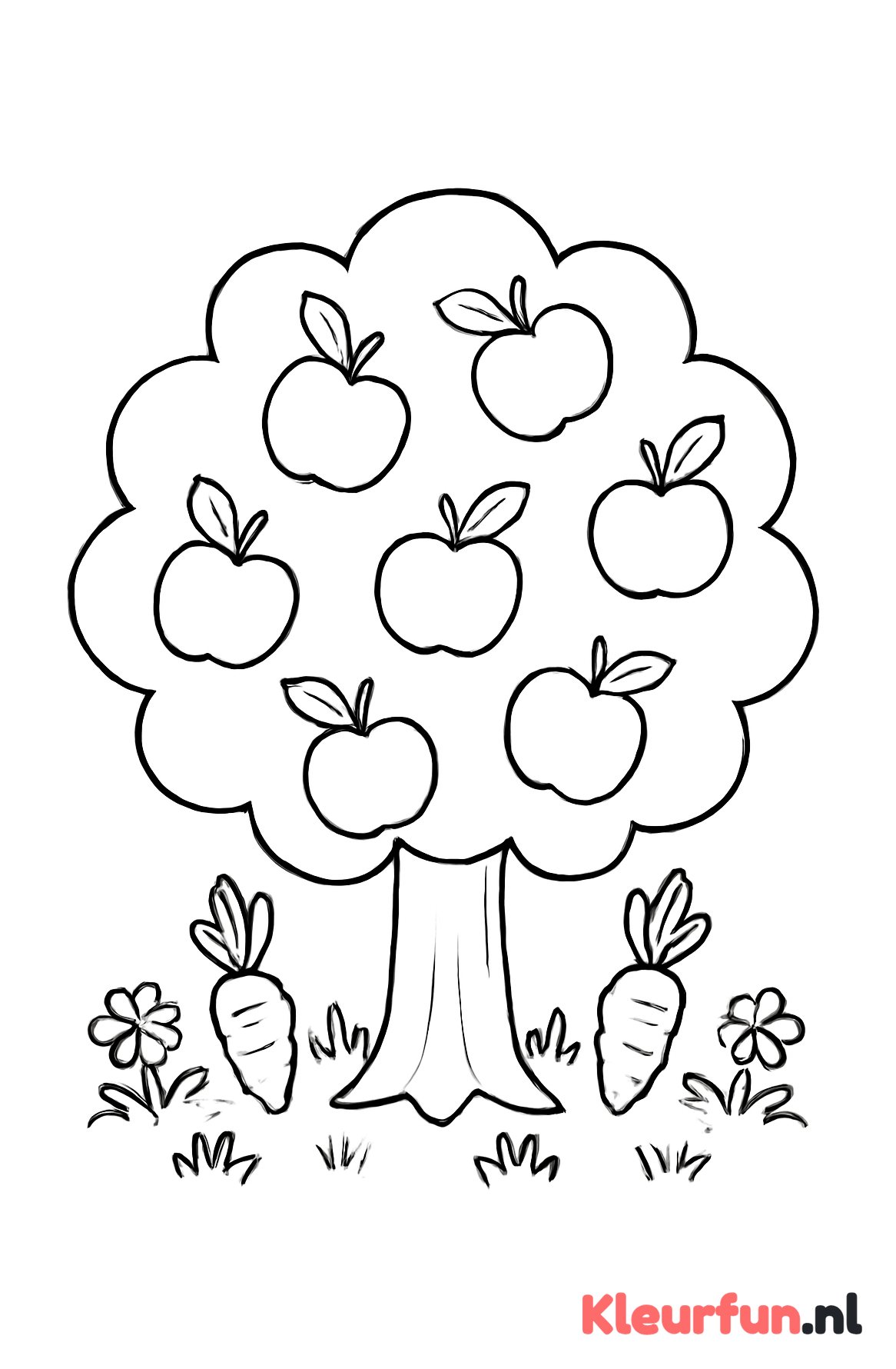 Appelboom met bloemen