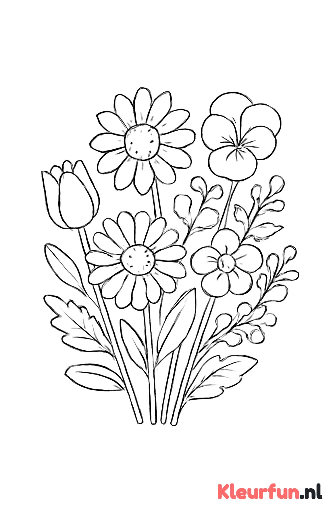 Assortiment bos bloemen