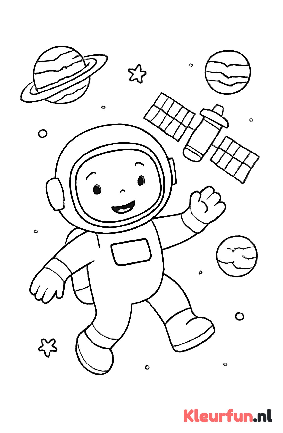 Astronaut en ruimtestation
