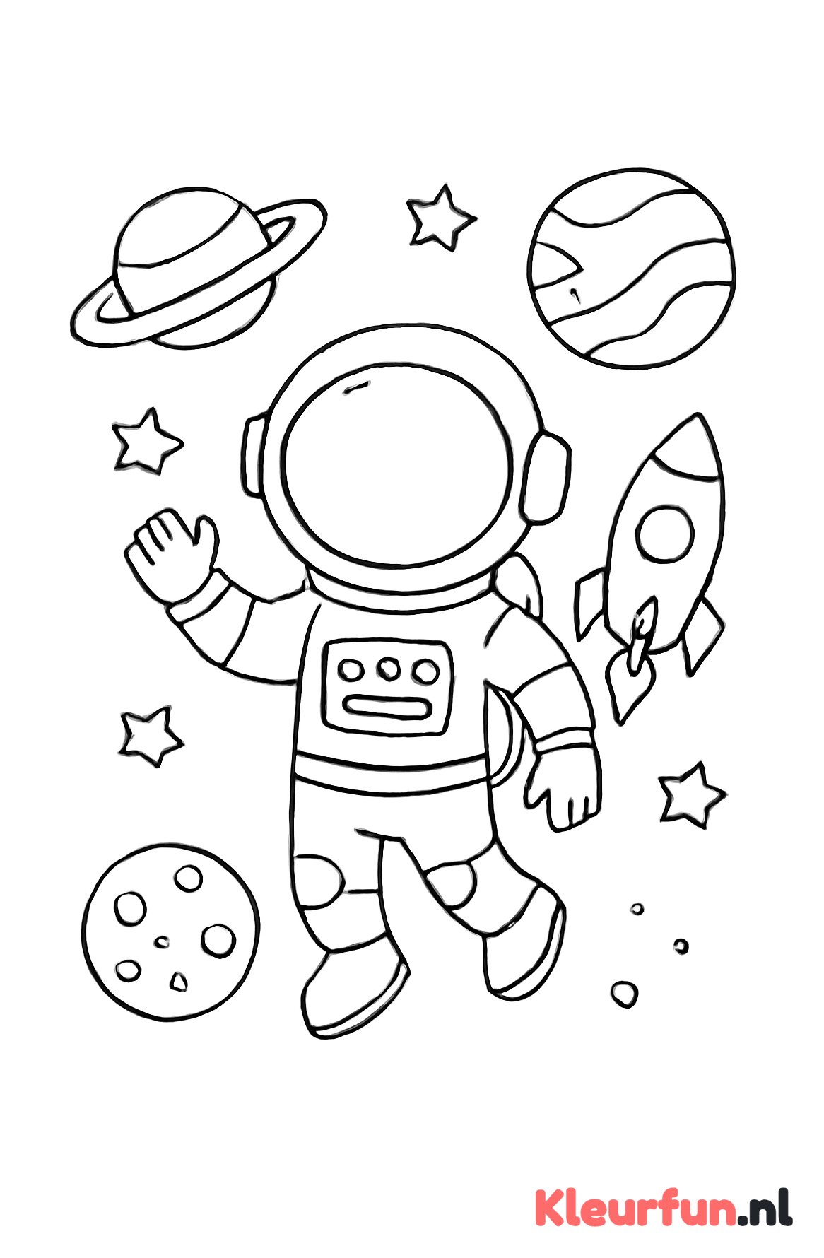 Astronaut in ruimtetuig