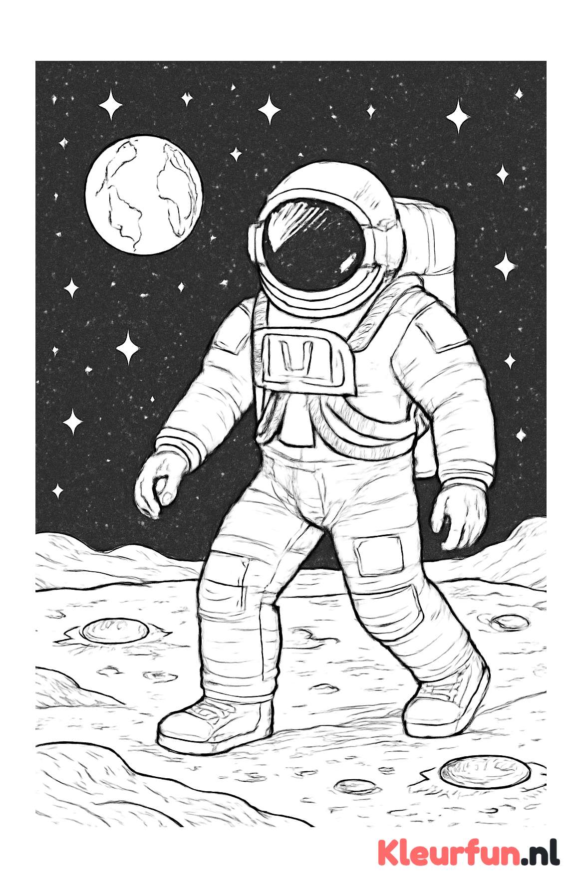 Astronaut op de maan