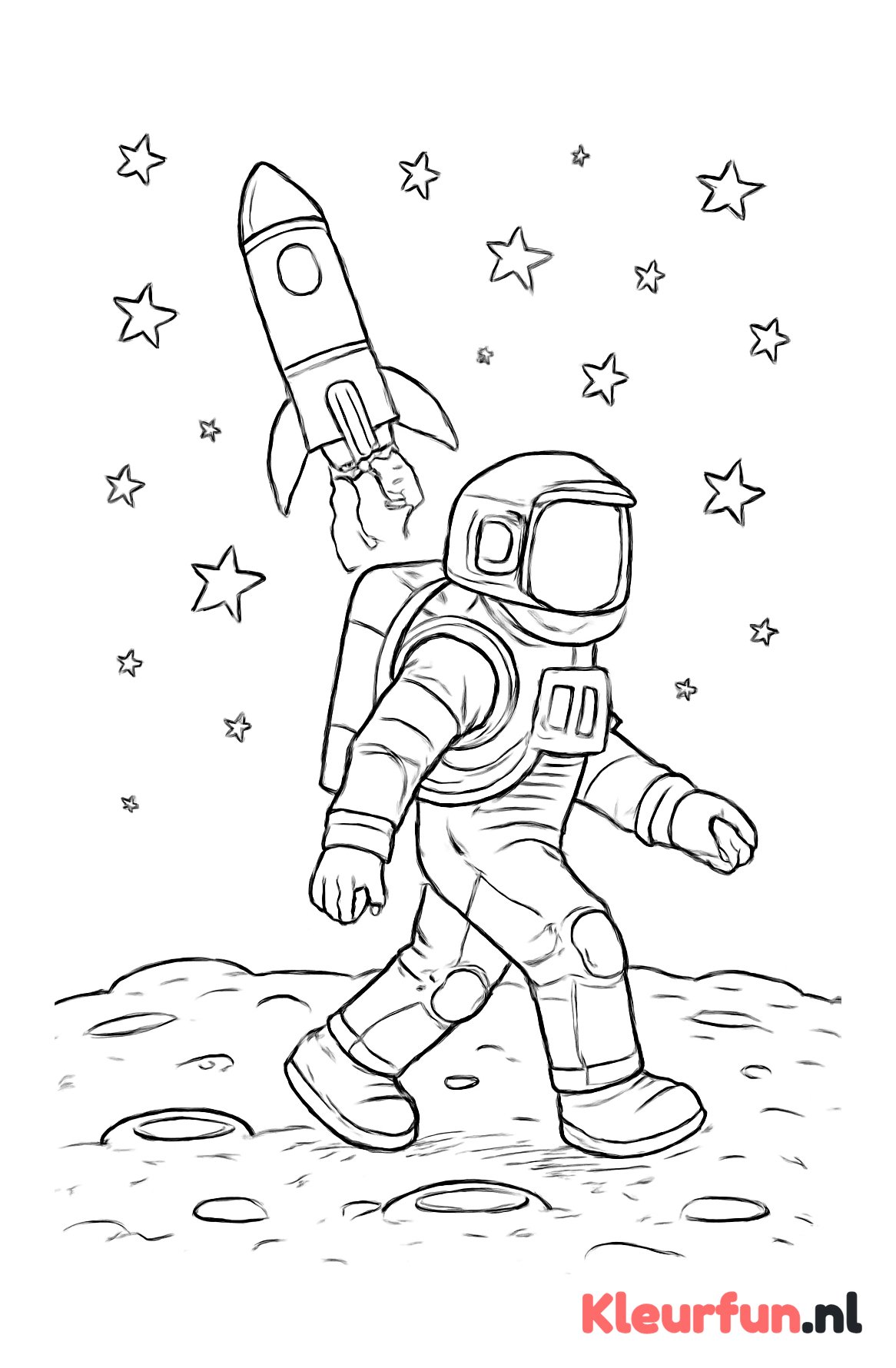 Astronaut op de maan