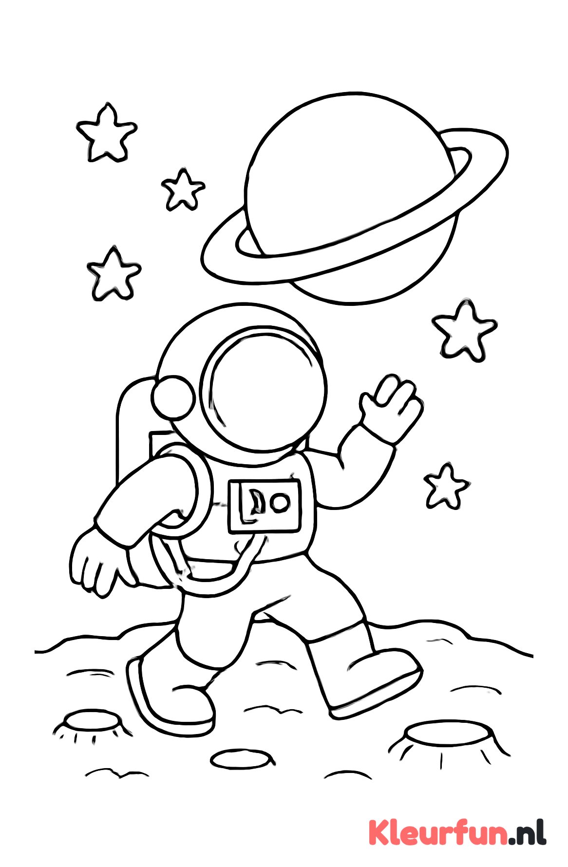 Astronaut op de maan