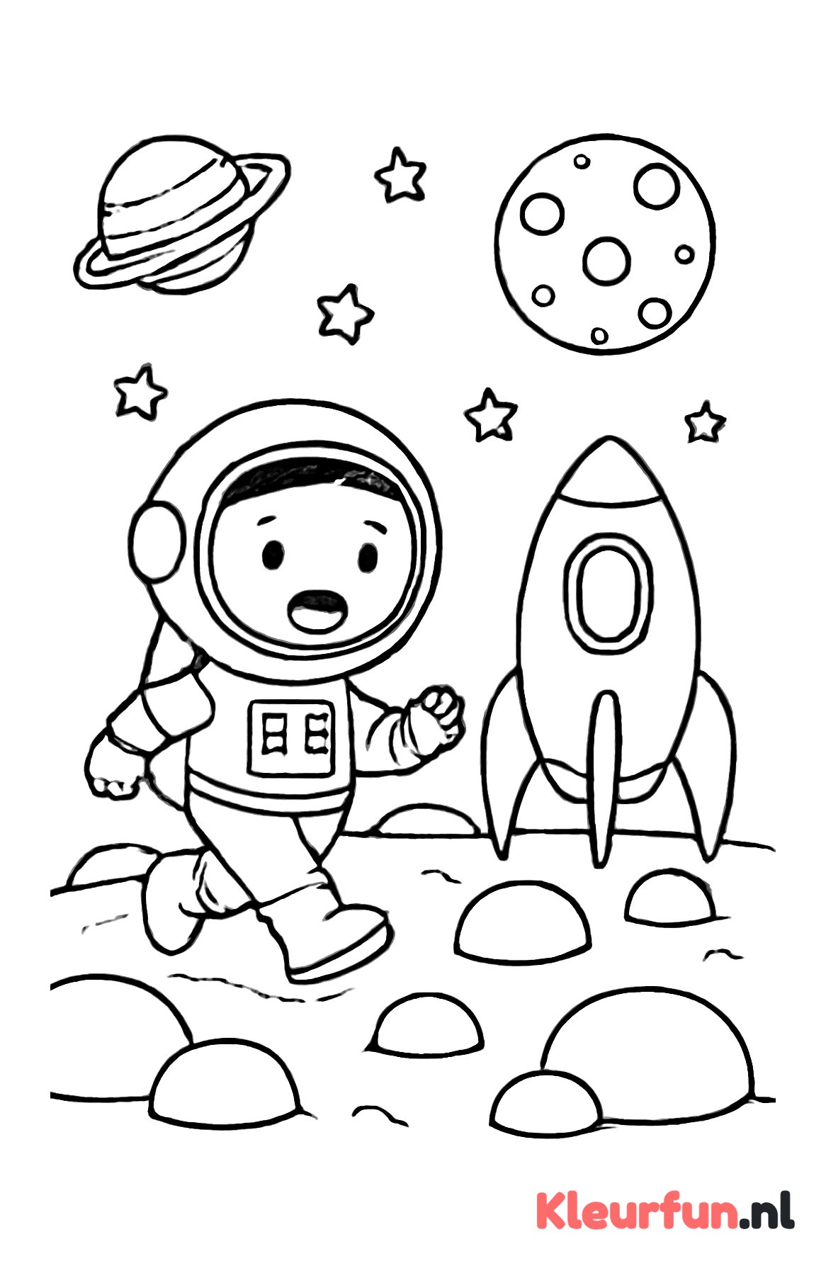 Astronaut op een planeet