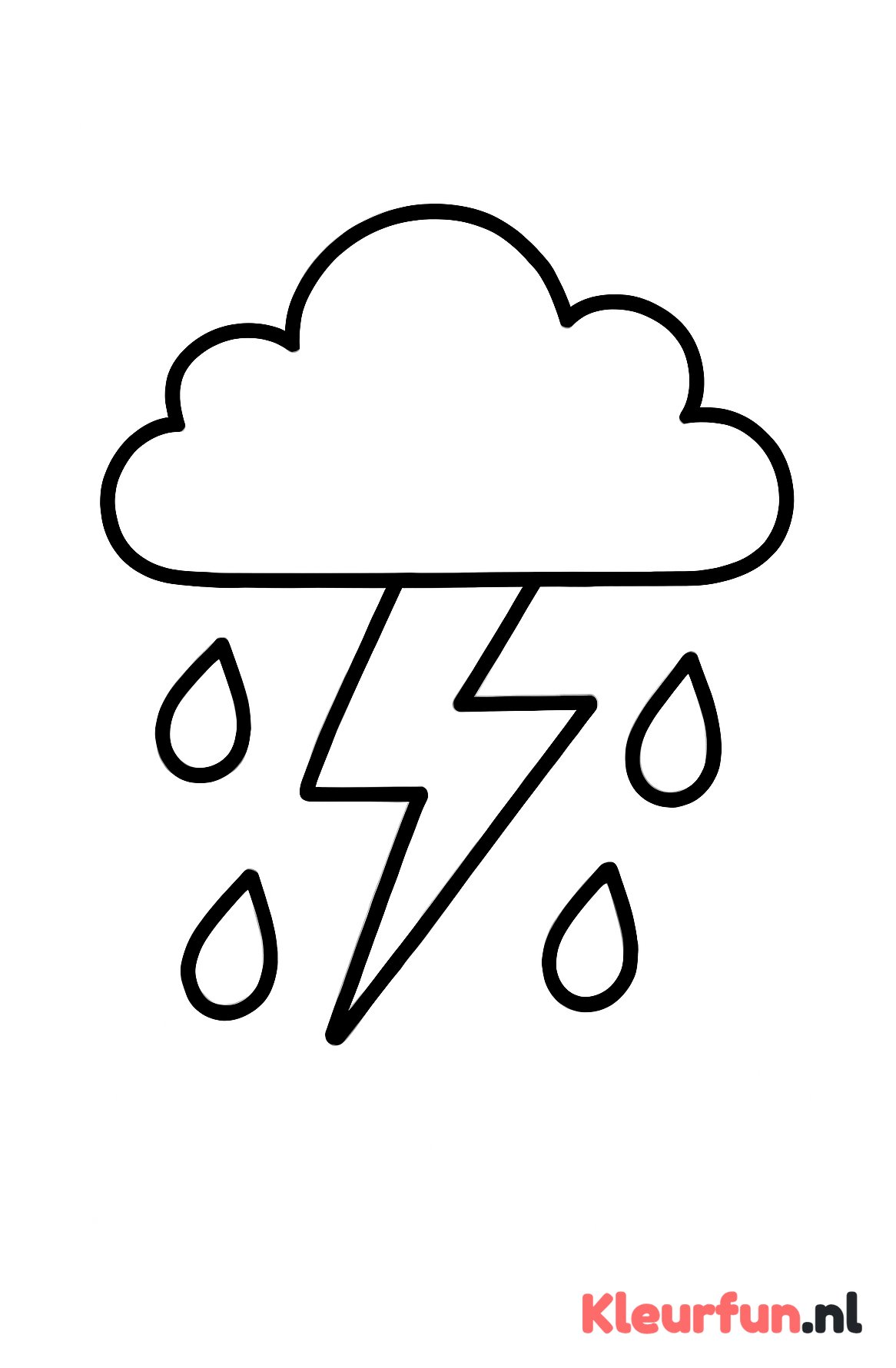 Bliksemflits en regenwolk