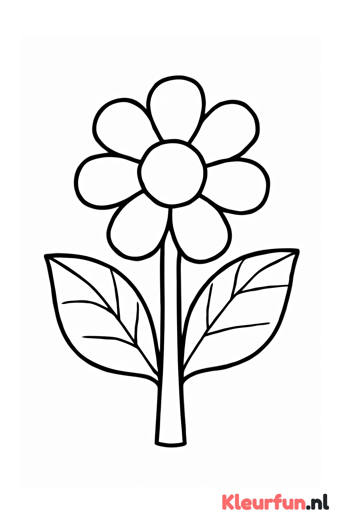 Bloem met grote bladeren