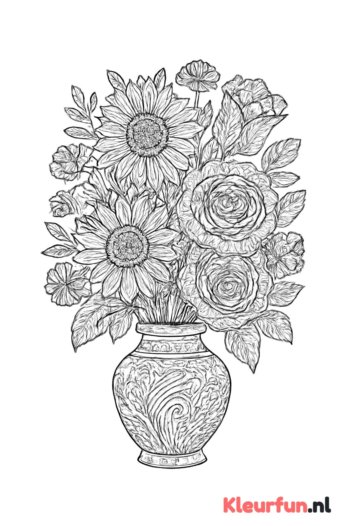 Boeket bloemen in een vaas