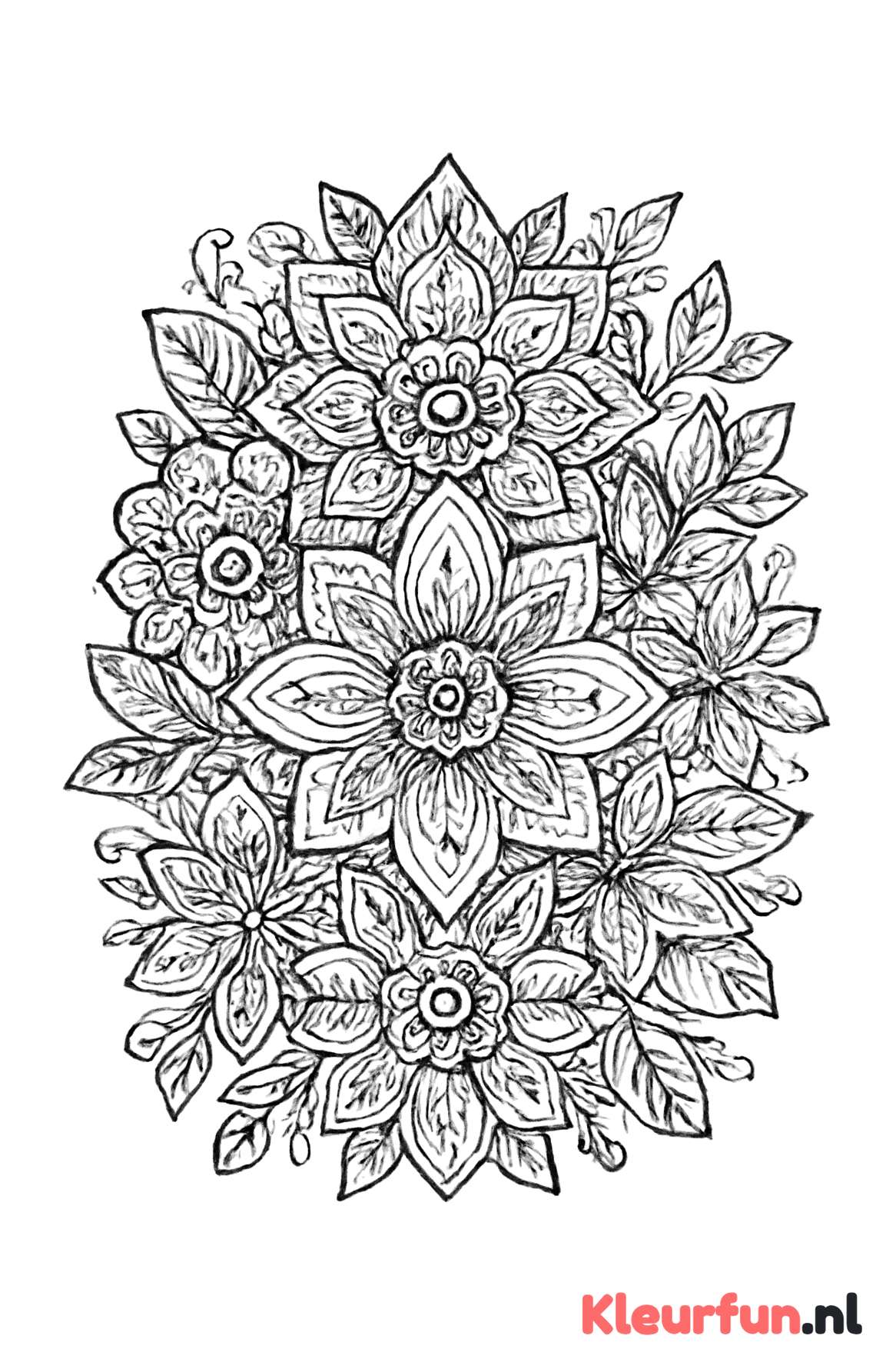 Complexe bloemen mandala