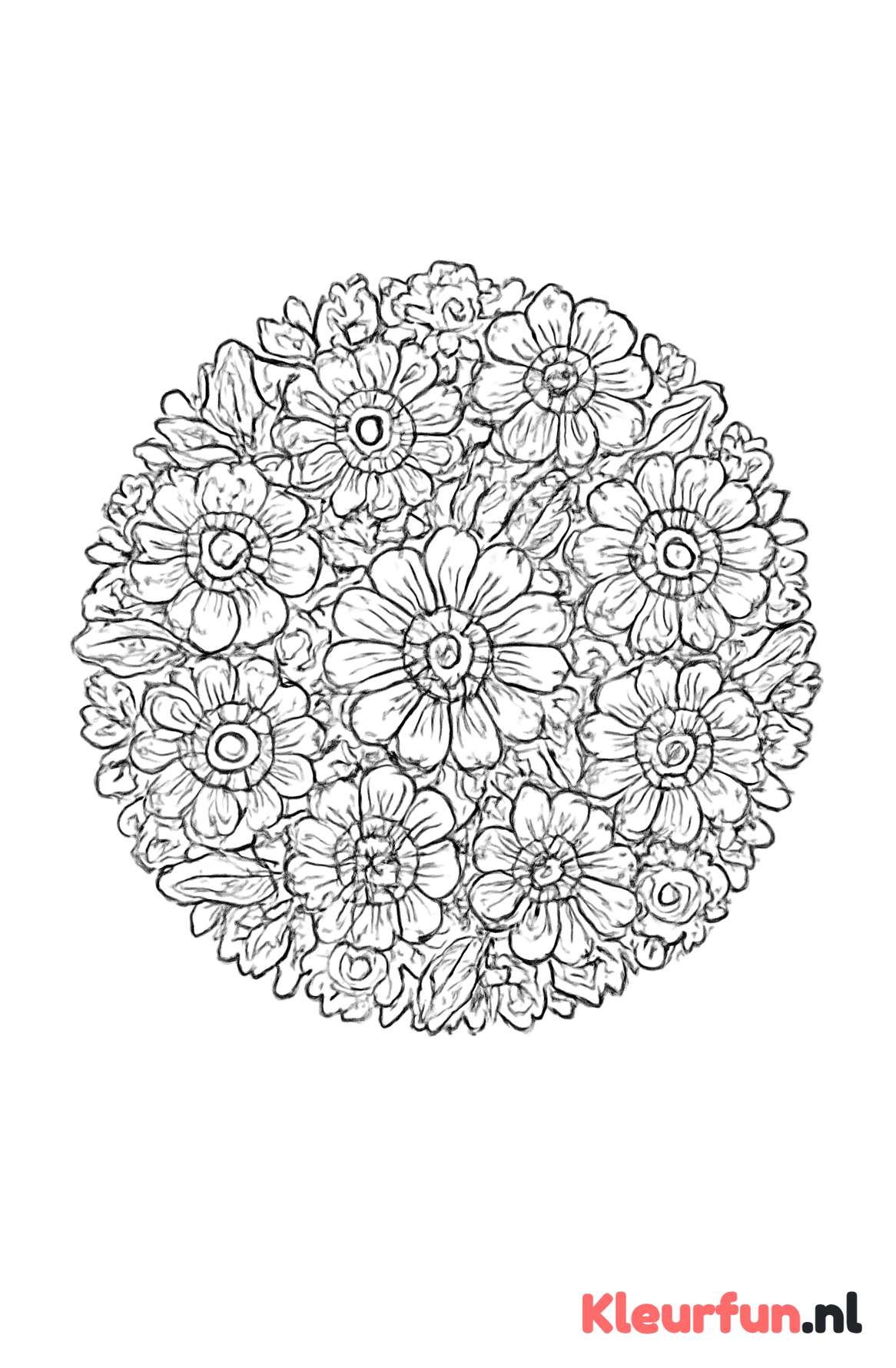 Mandala patroon met bloemen
