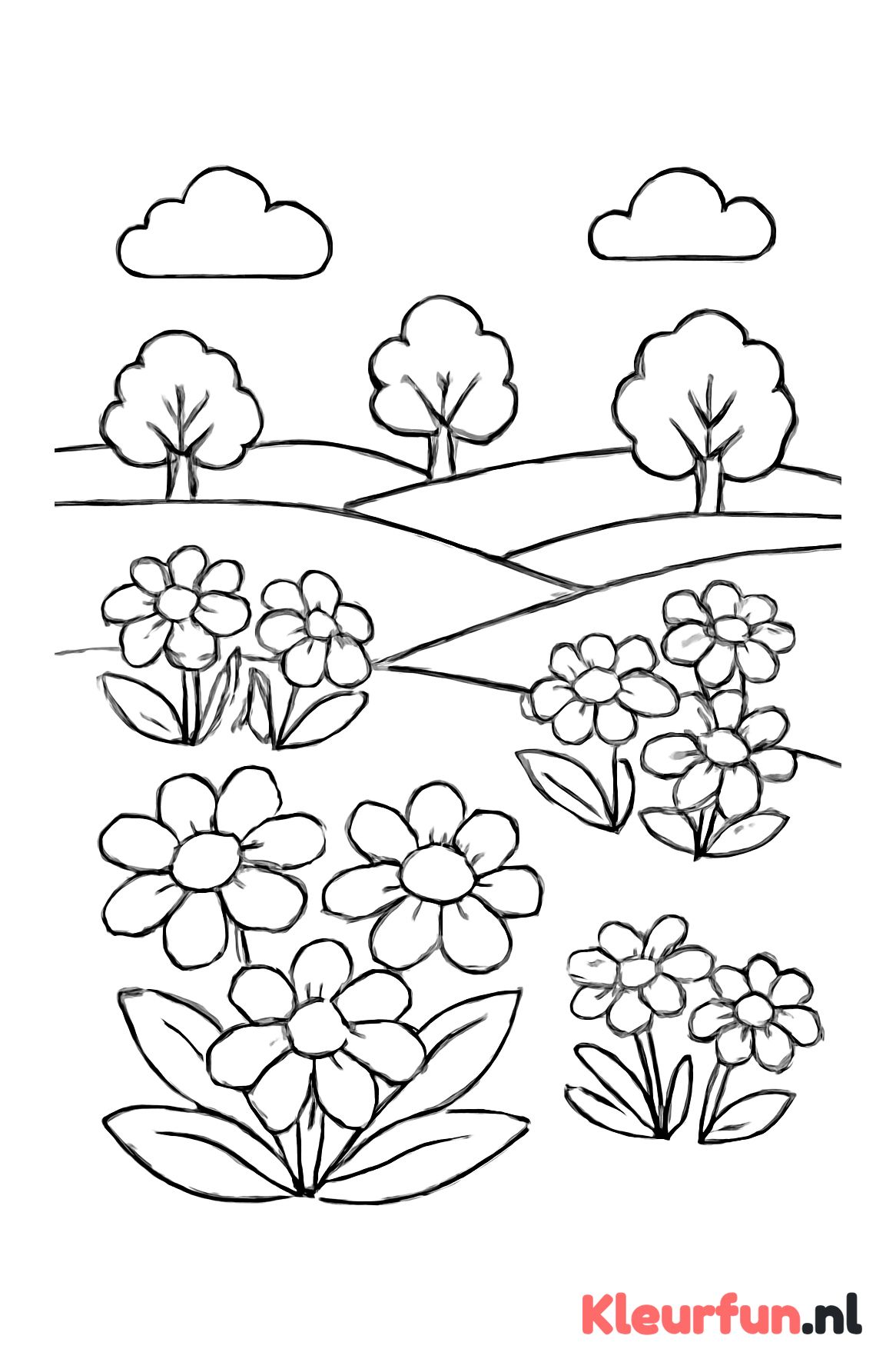 Weids bloemenlandschap