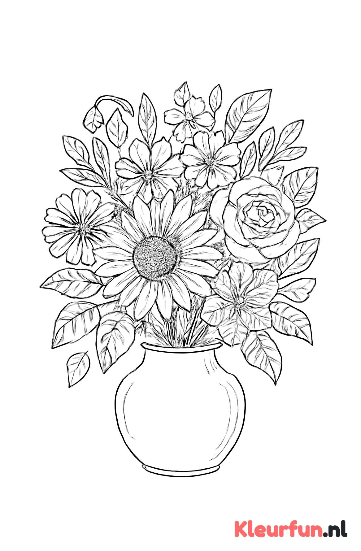 Boeket bloemen in een vaas