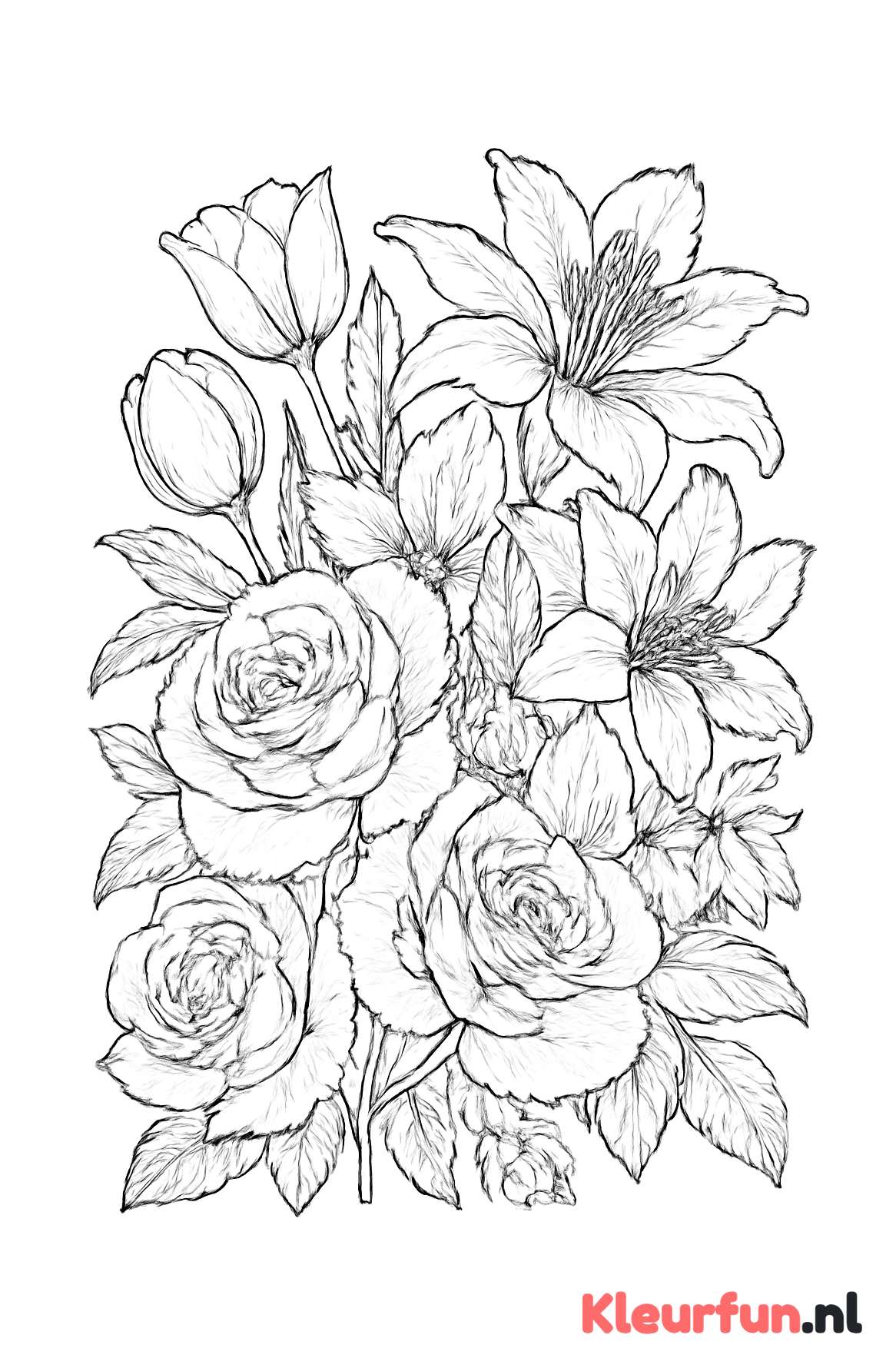 Gedetailleerd Boeket Bloemen