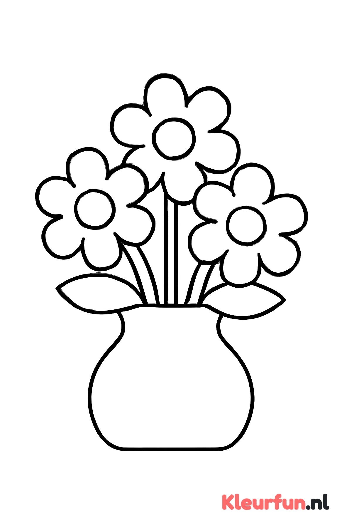Eenvoudig boeket met grote bloemen