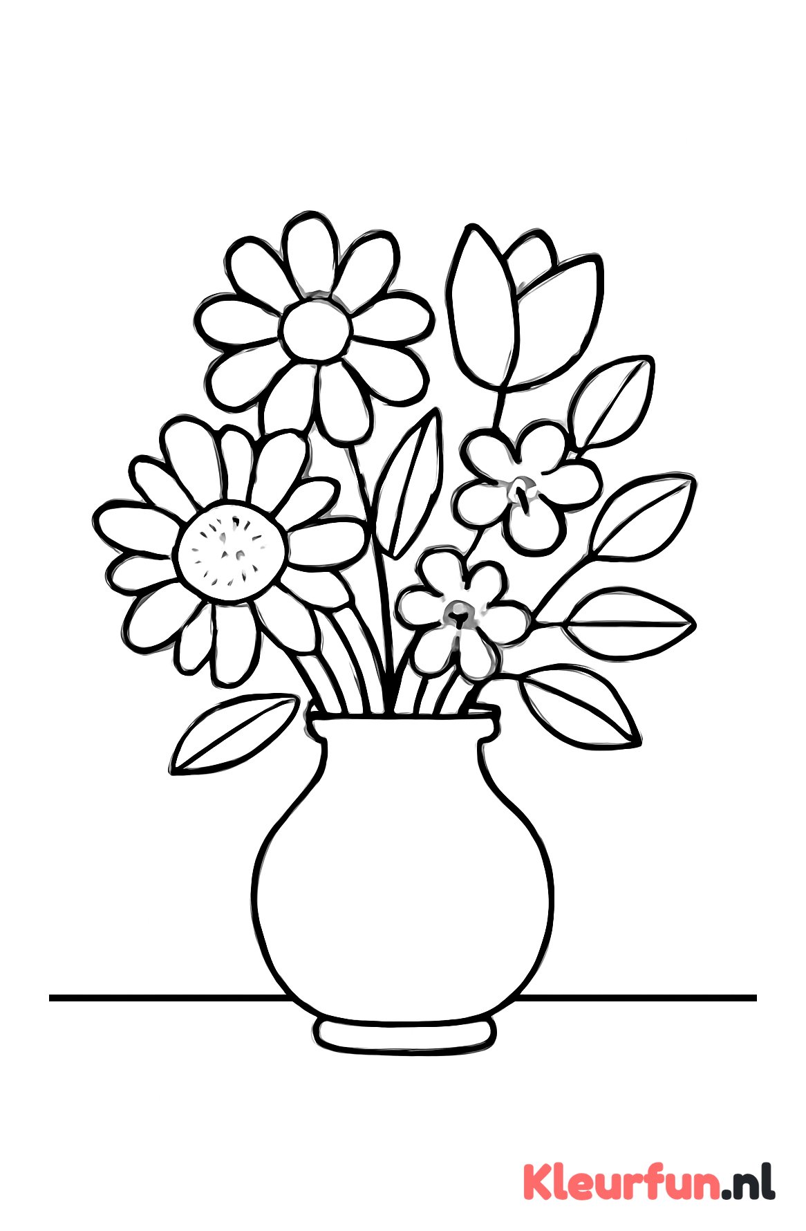 Bloemboeket in vaas