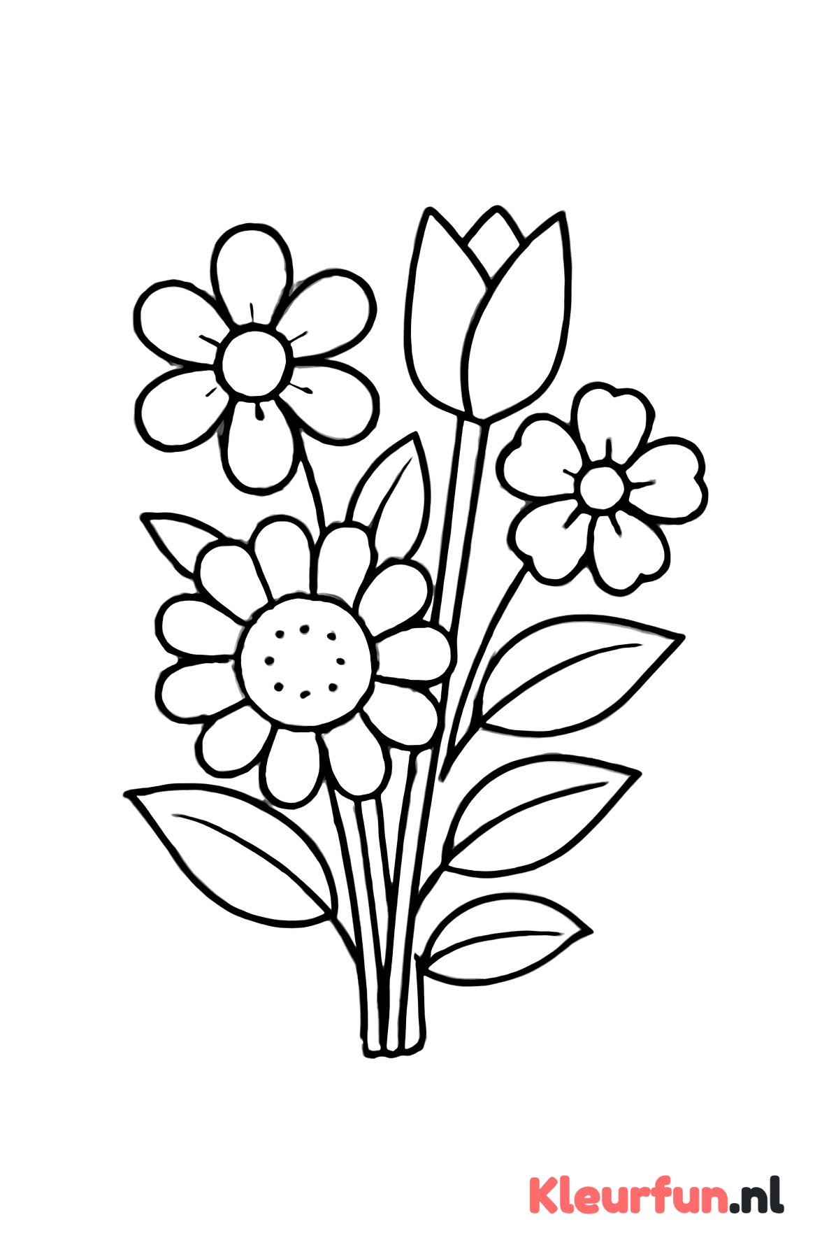 Boeket met grote bloemen