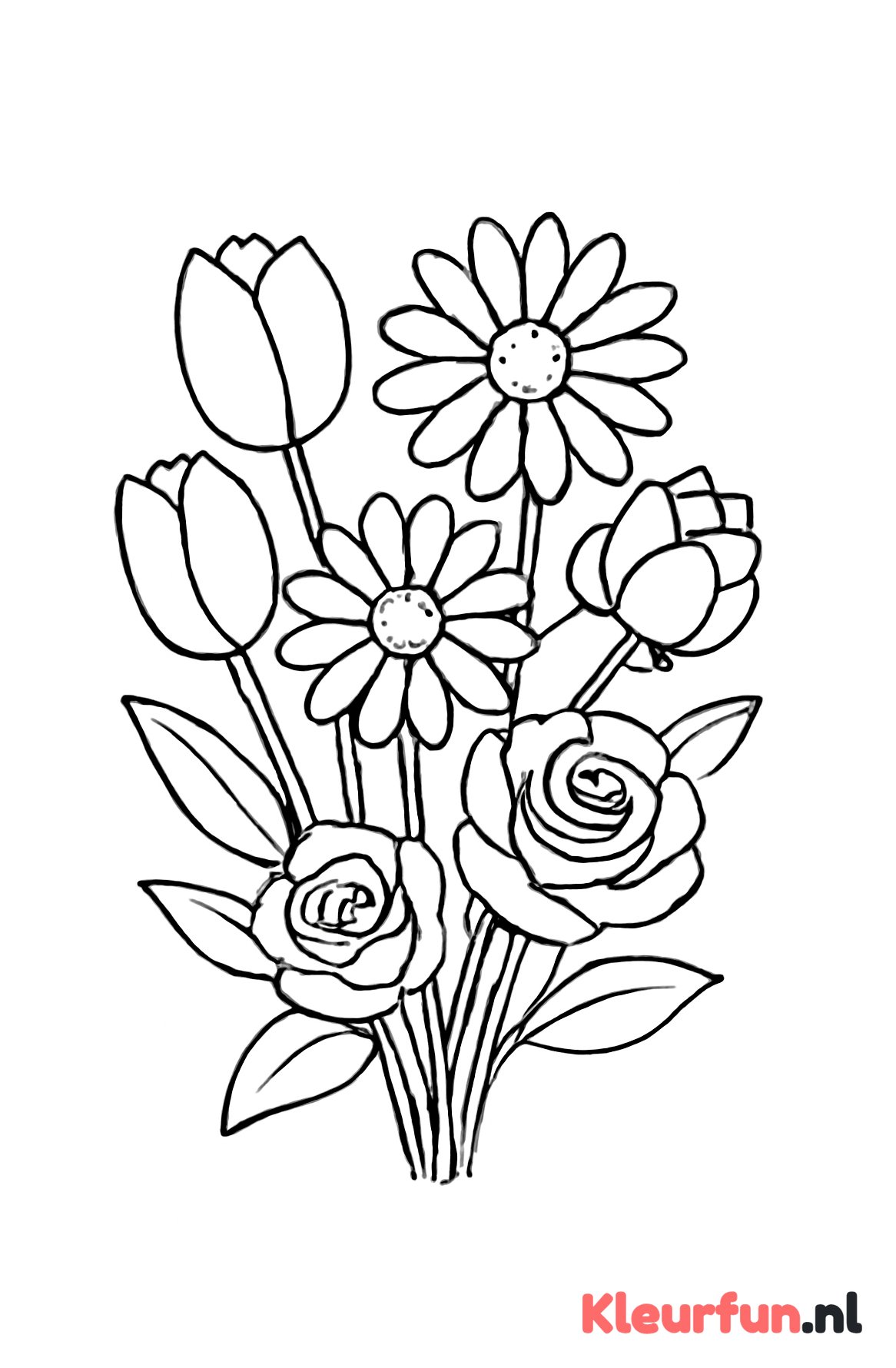 Boeket met verschillende bloemen