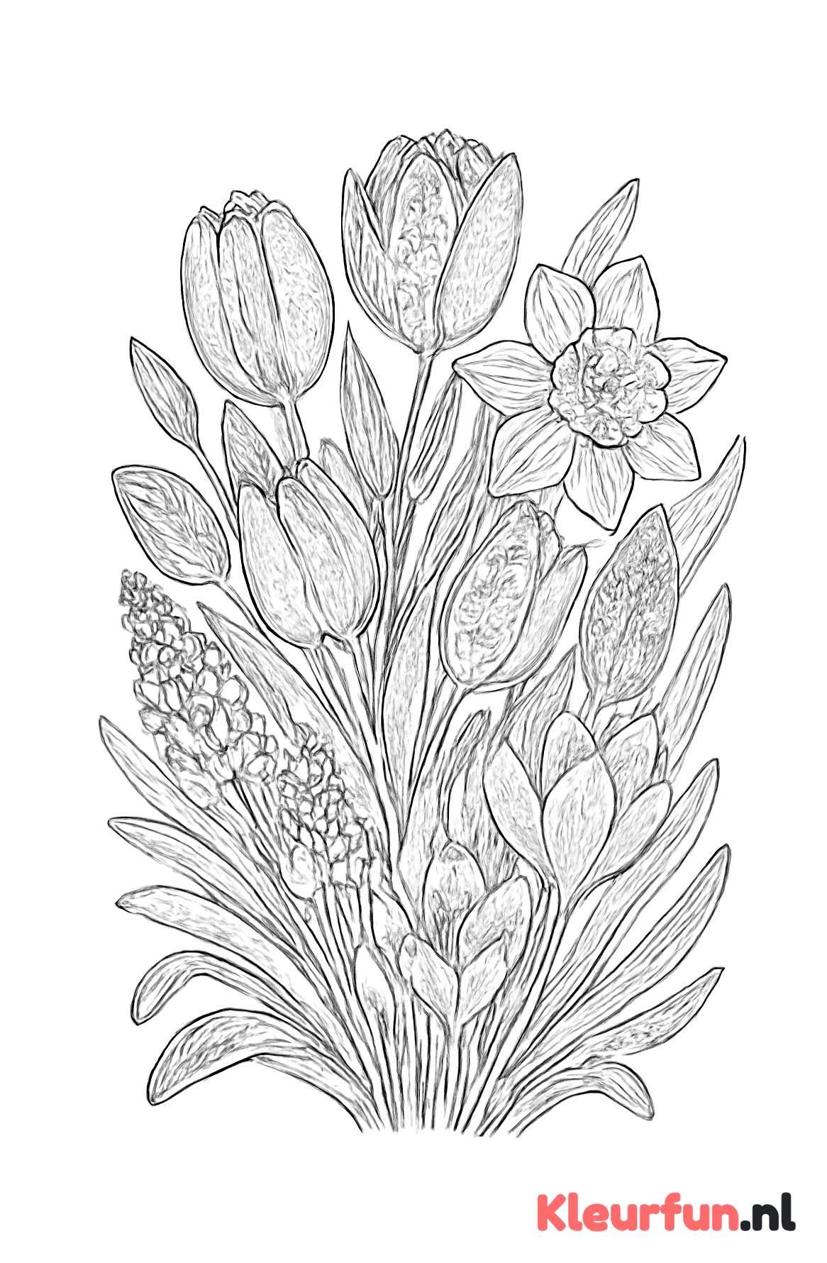 Boeket voorjaarsbloemen