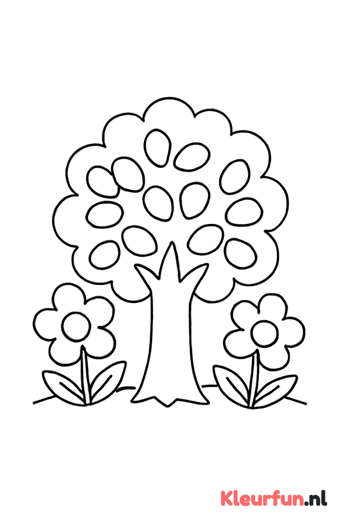 Lenteboom met bloemen