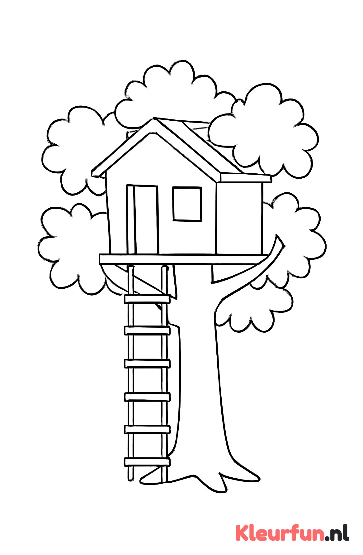 Boomhut in een grote boom
