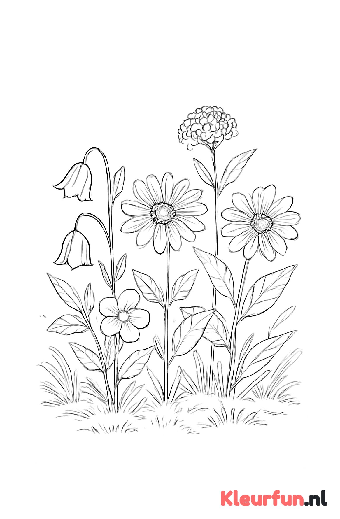 Bosje bloemen met fijne details