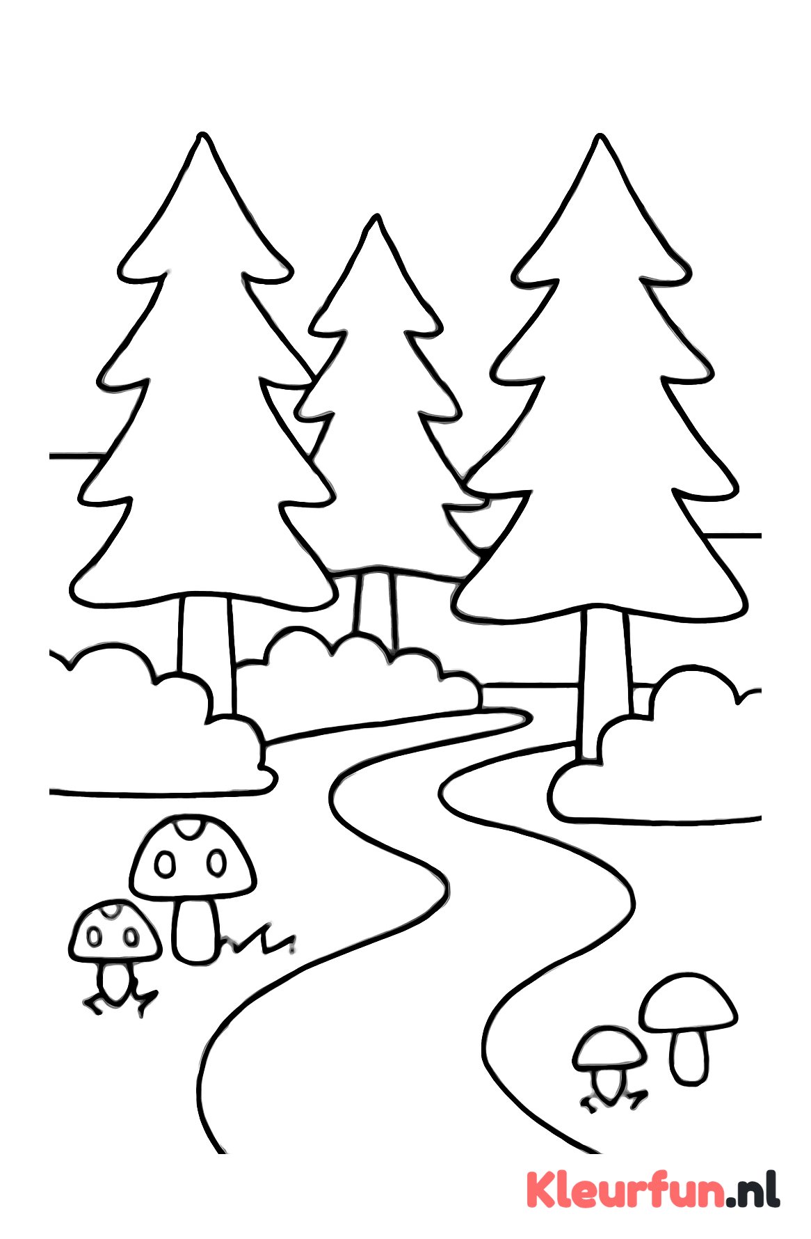Boslandschap met paadje