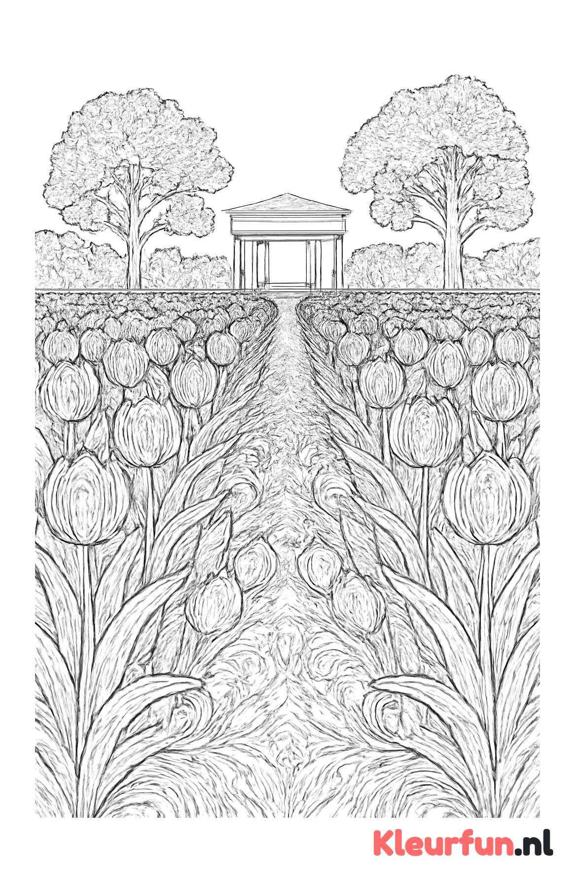 Bloembollen in Botanische Tuin