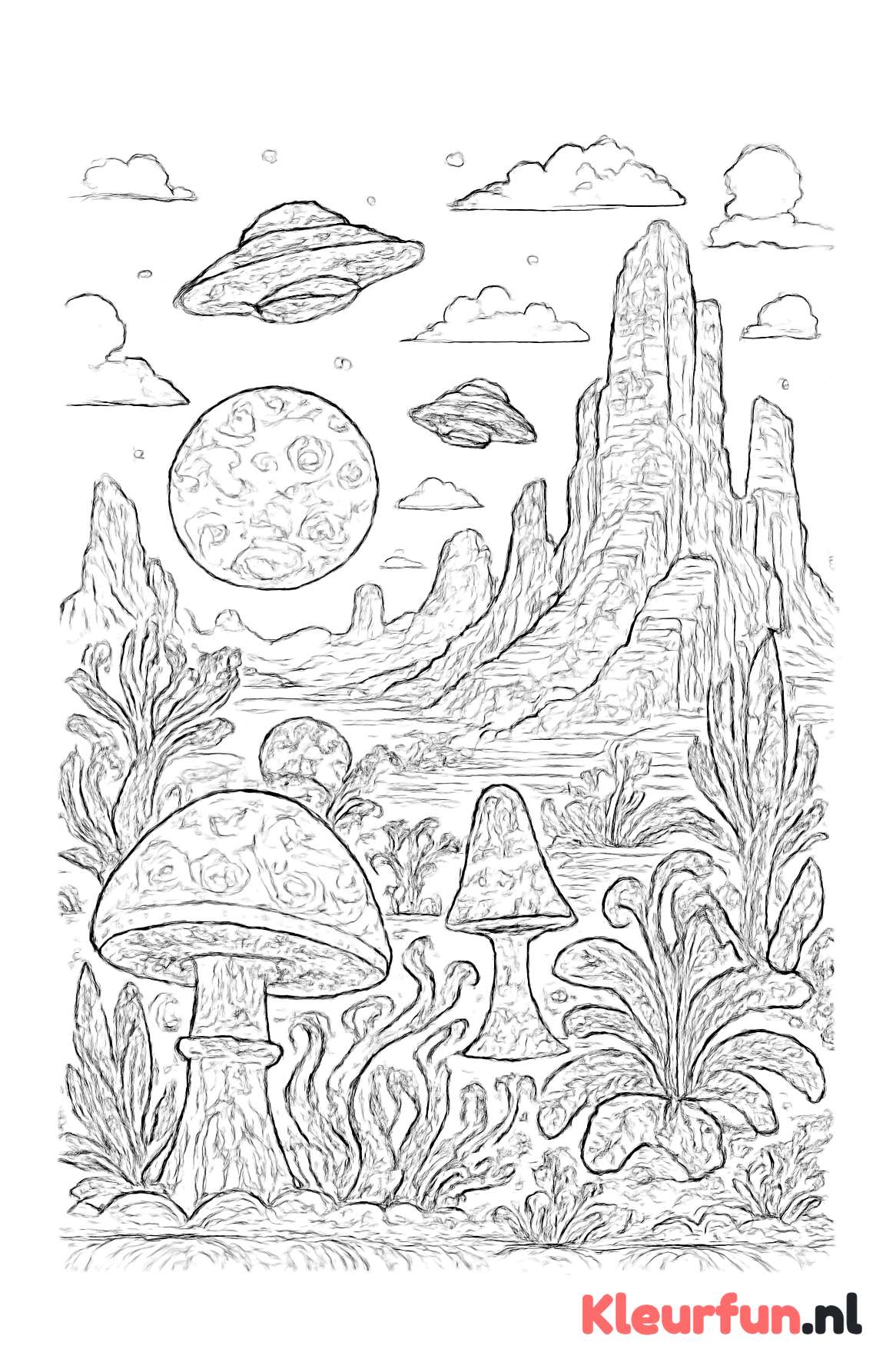 Buitenaardse planeet fantasie