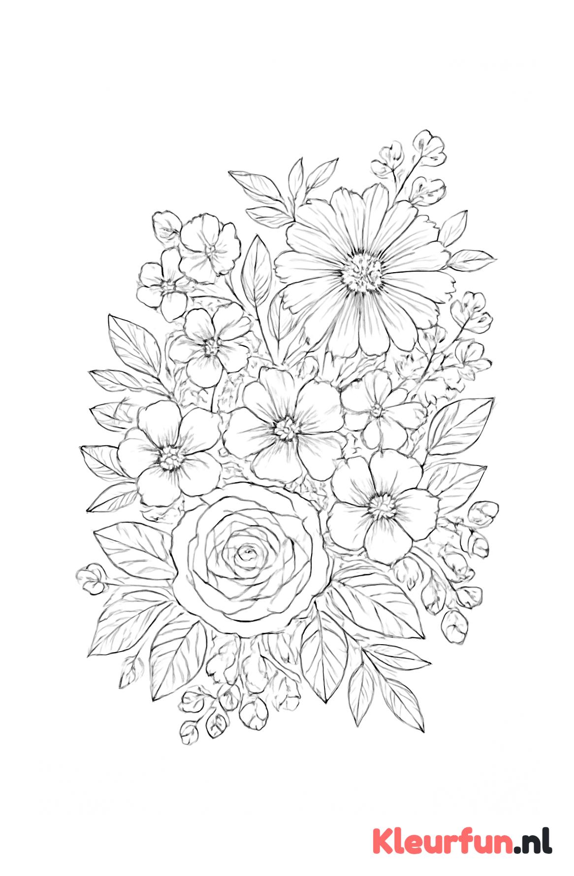 Close-up bloemstuk met fijne details