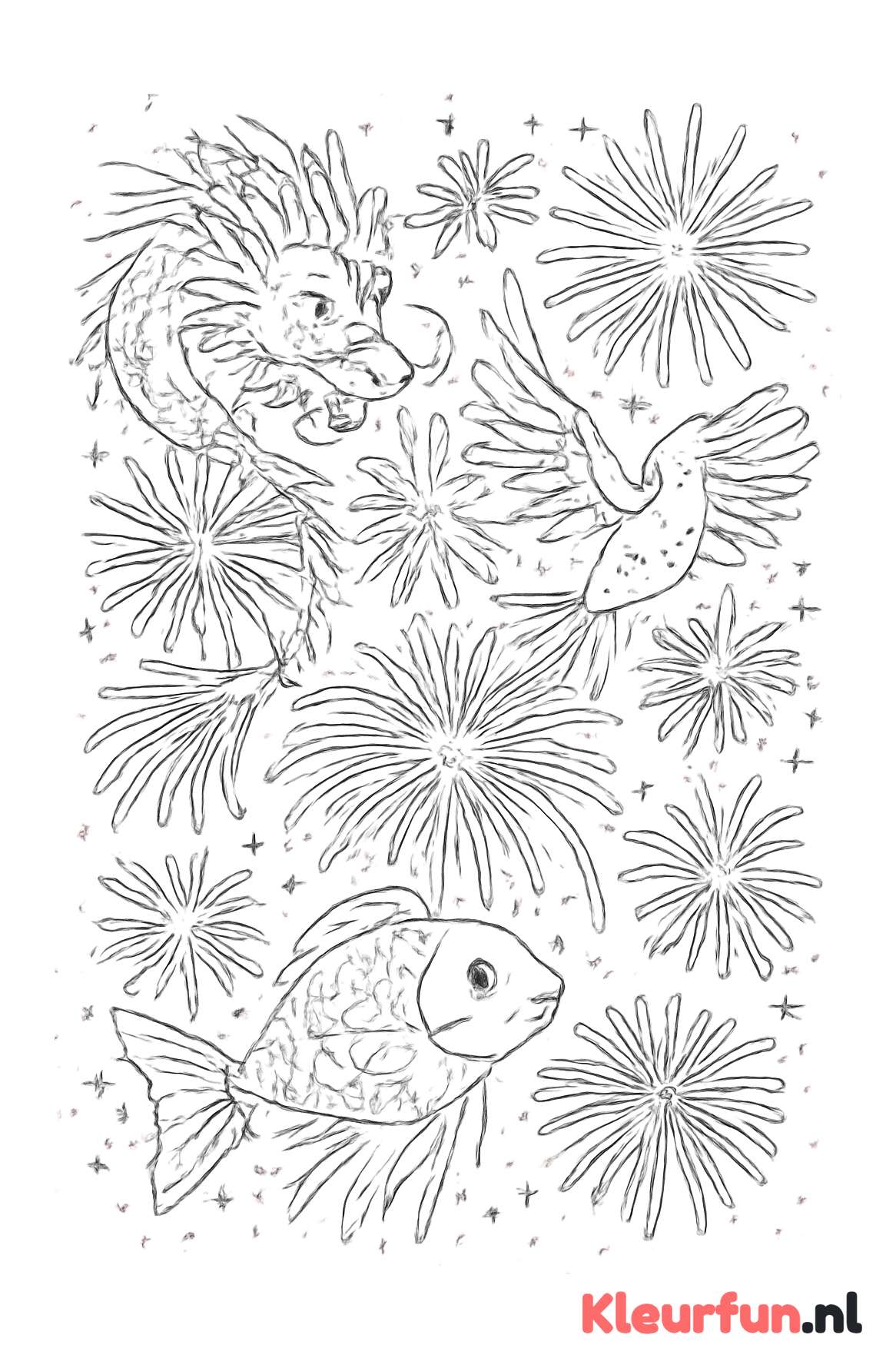 Vuurwerk in dierenvormen