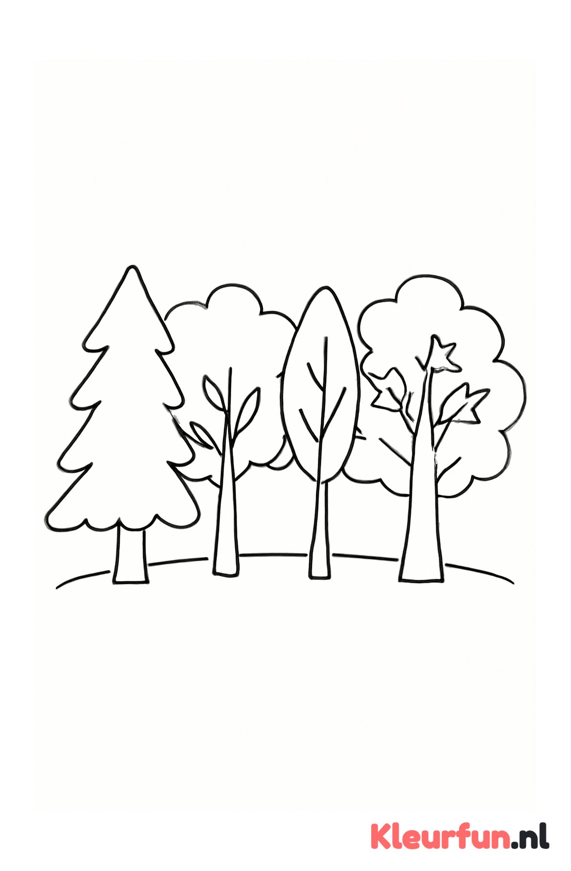 Groep verschillende bomen