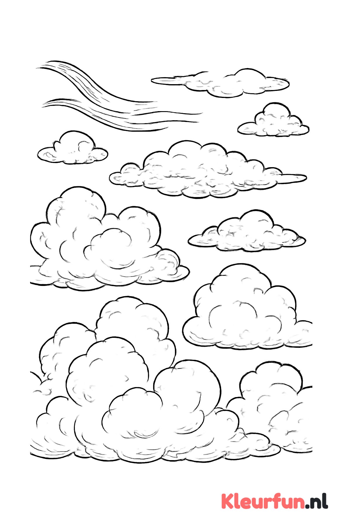 Diverse wolken in lucht
